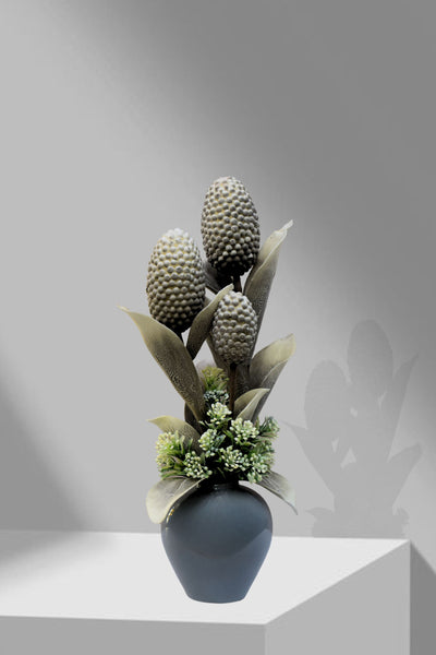 Grey Ceramic Pot Flower Arrangement