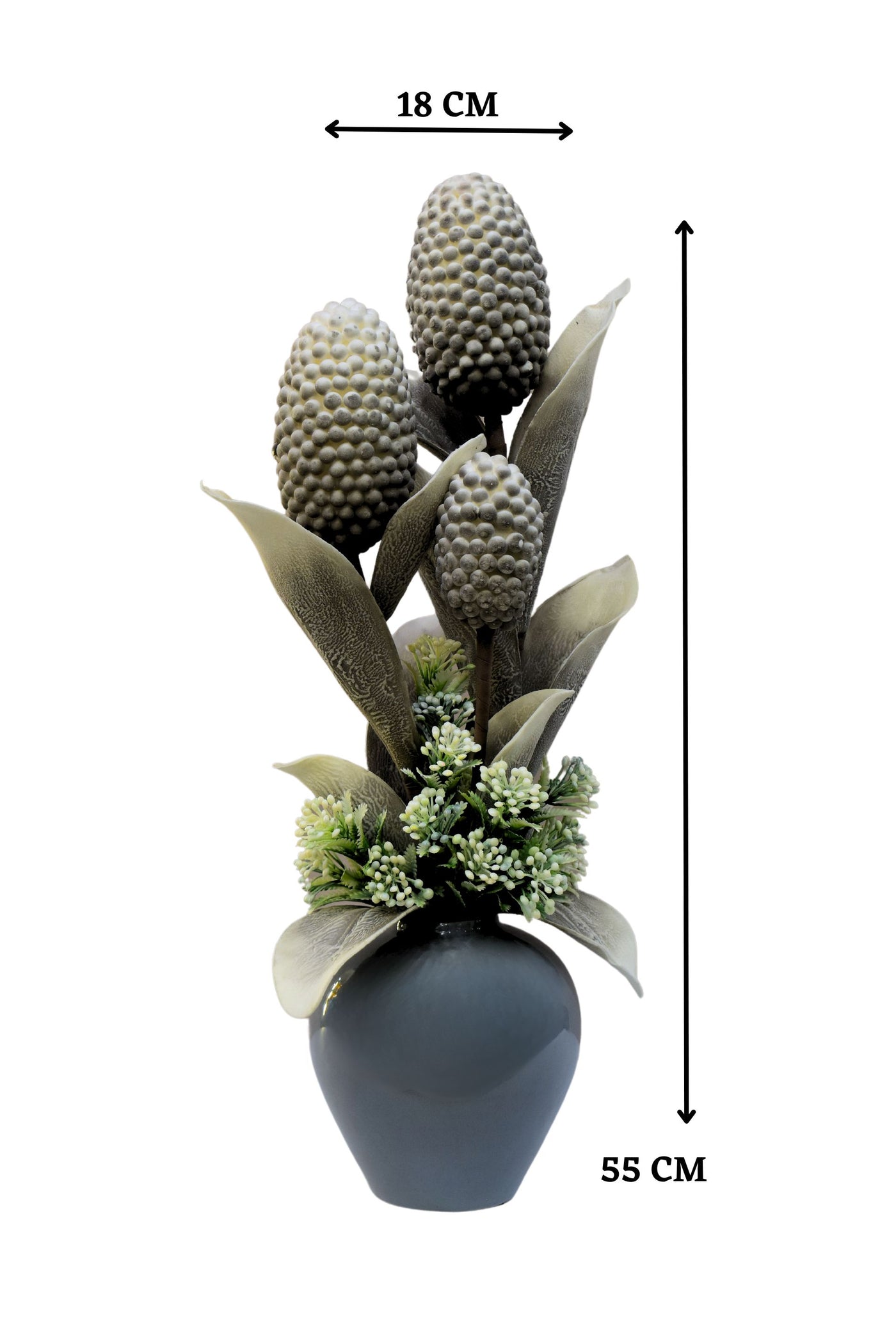 Grey Ceramic Pot Flower Arrangement