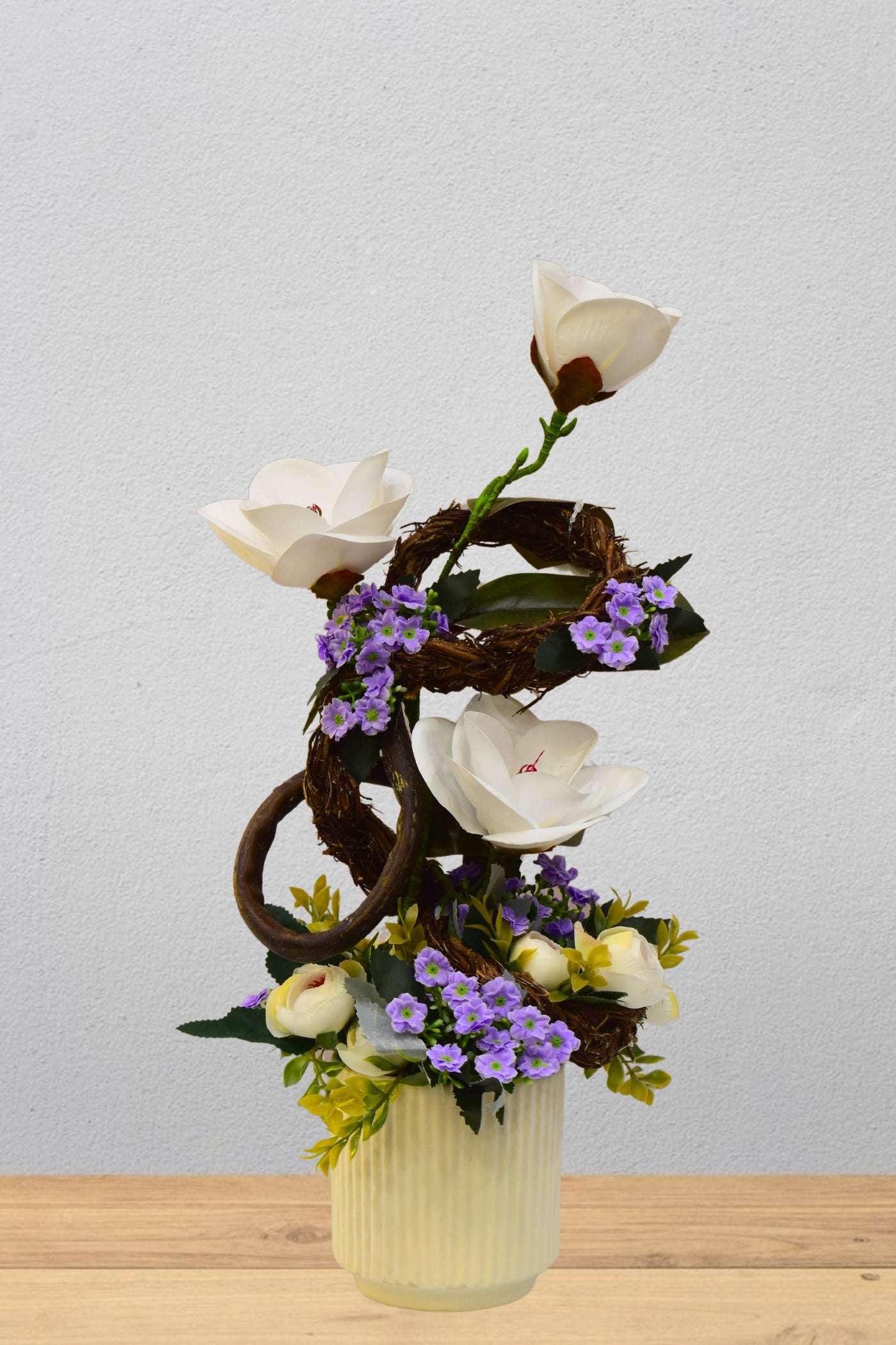 Flower Arrangement in Ceramic Vase