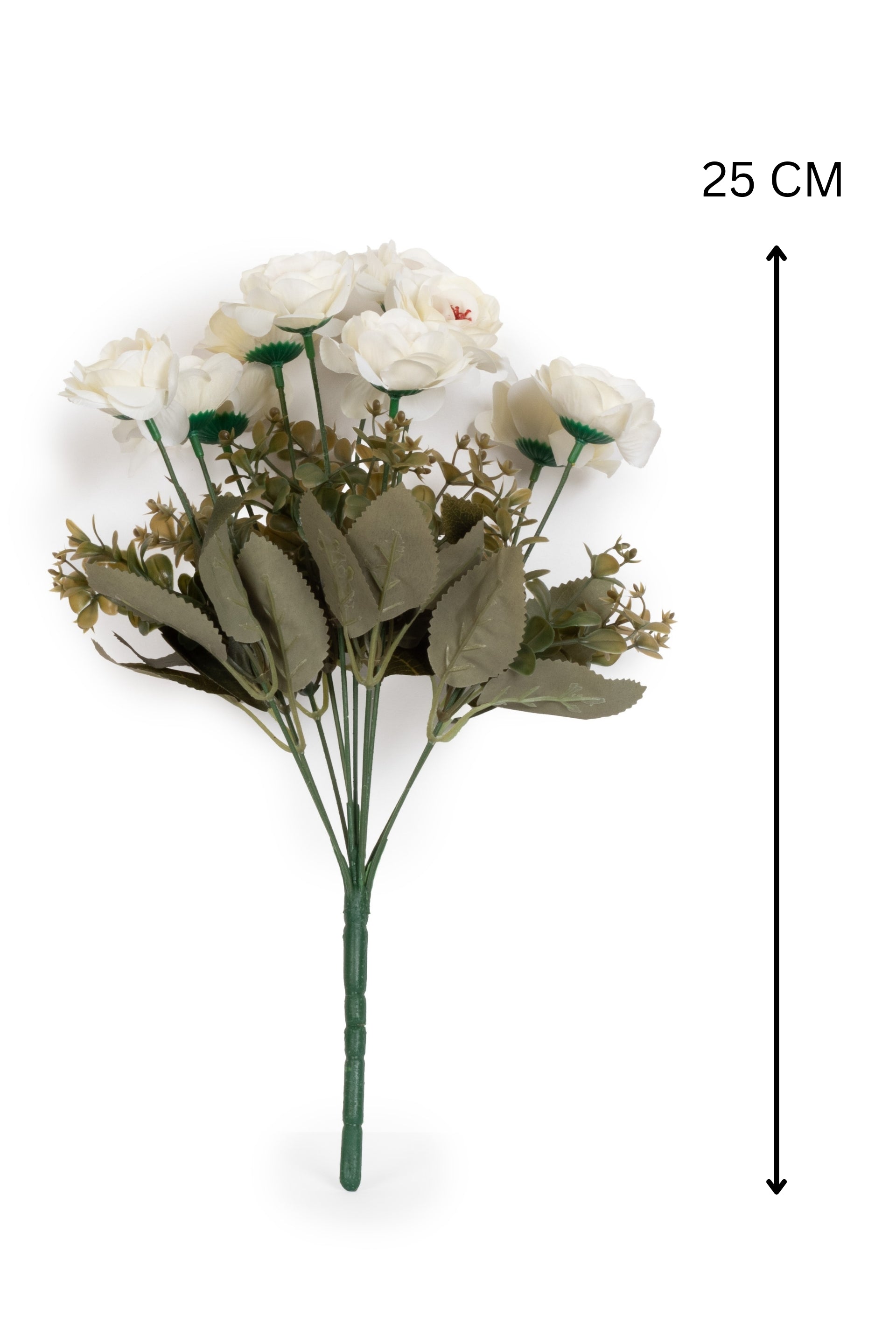 Premium Artificial Rose Flower Bunch-Orange (Without Pot)