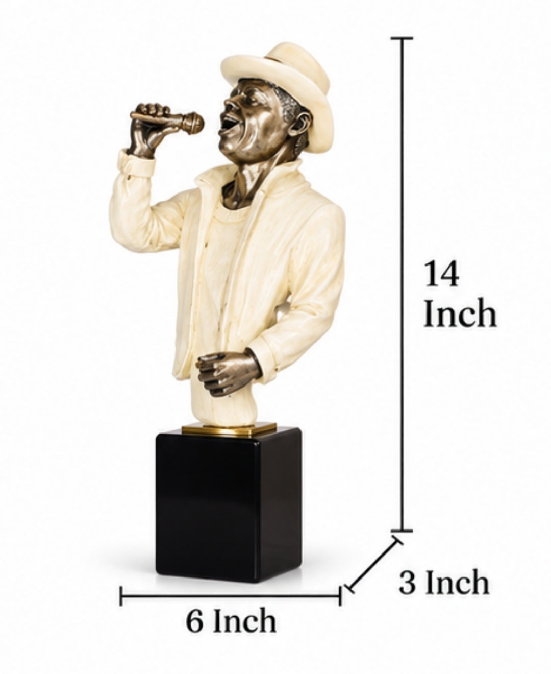 Vintage Musician Sculpture Resin Artifact