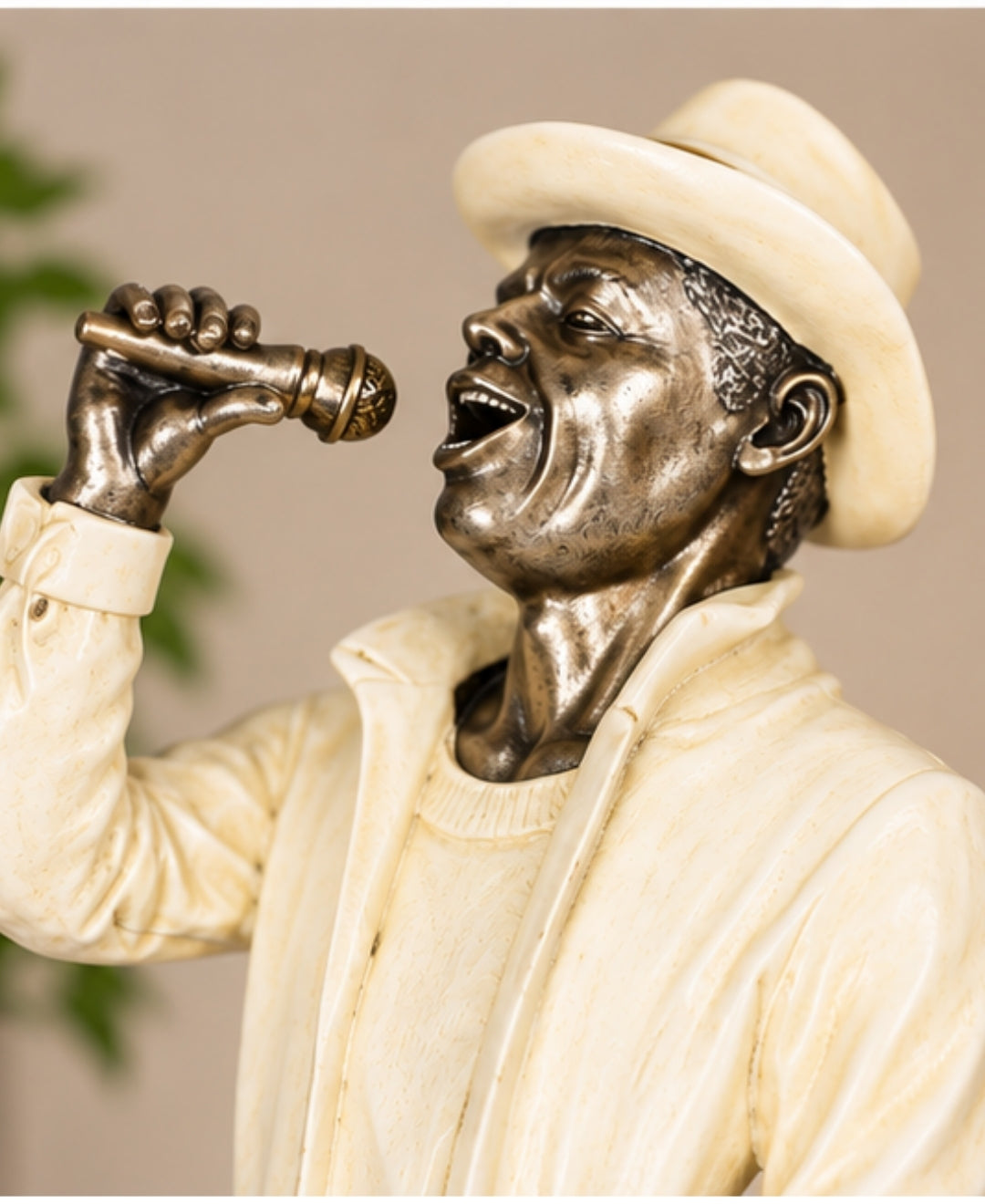Vintage Musician Sculpture Resin Artifact