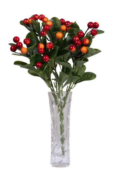 Vibrant Artificial Cherry Bunch-Red