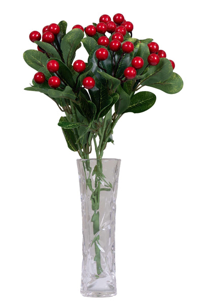 Vibrant Artificial Cherry Bunch-Red