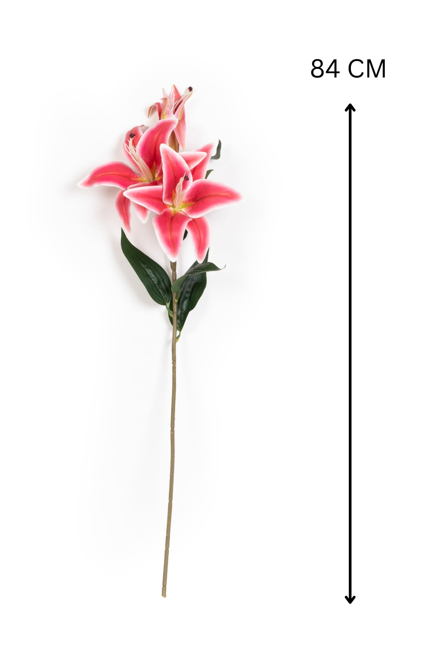 Artificial Lily Flower Stick-Dark Pink