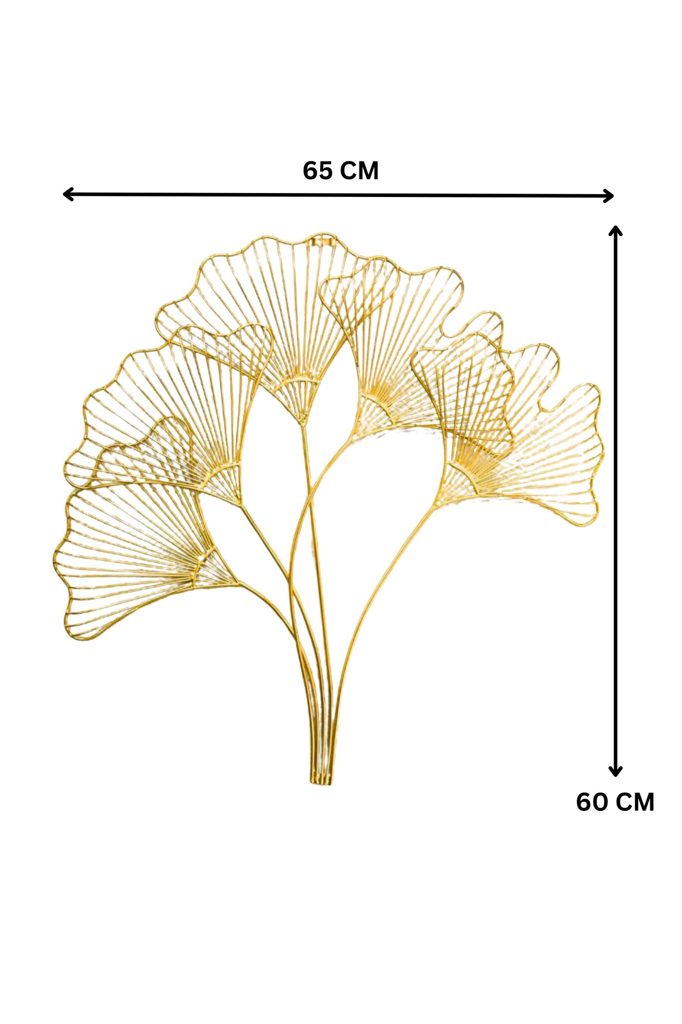 PolliNation Golden Ginkgo Leaf Metal Wall Art