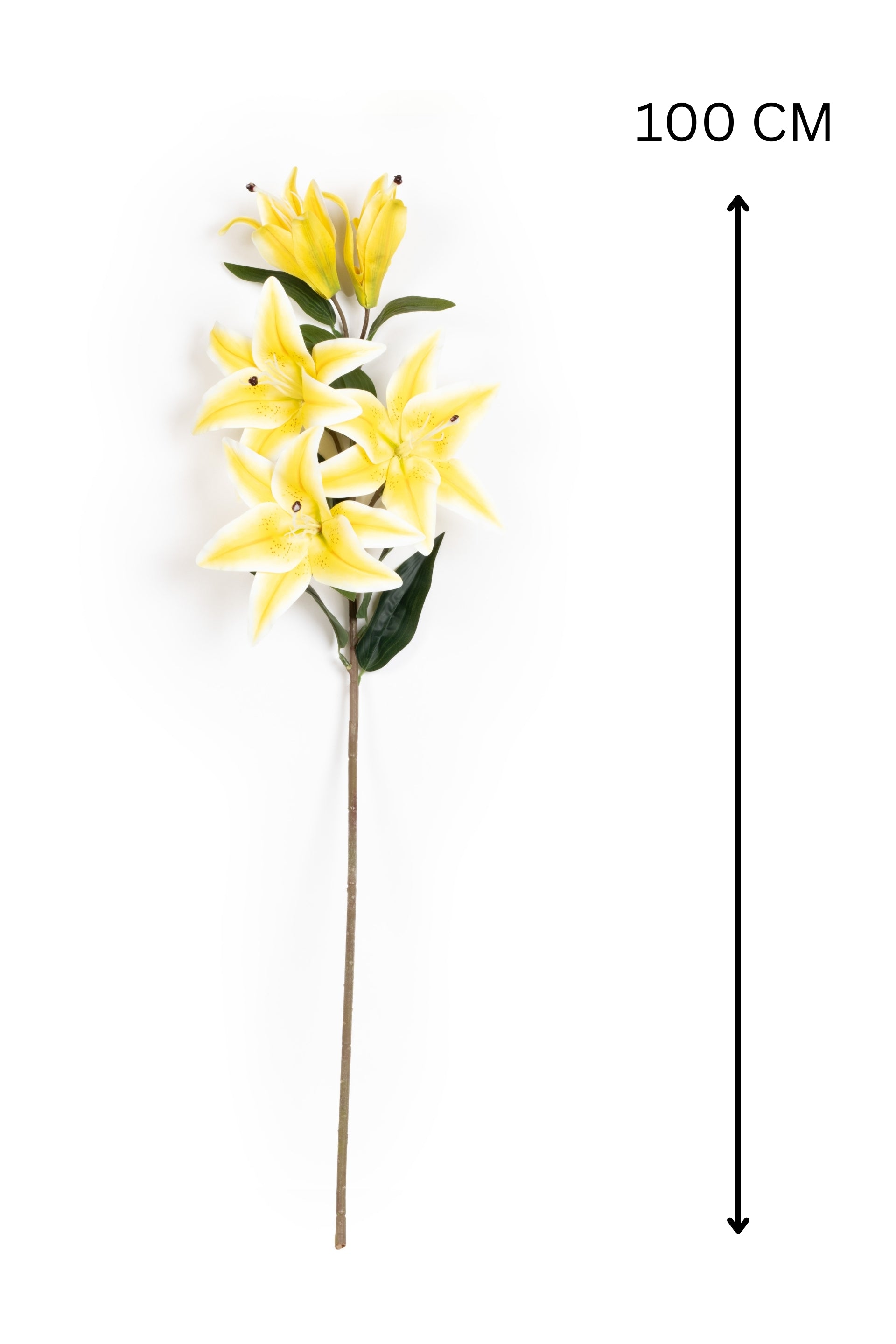 Art Street Artificial Oriental Lily Flower Sticks-Dotted White