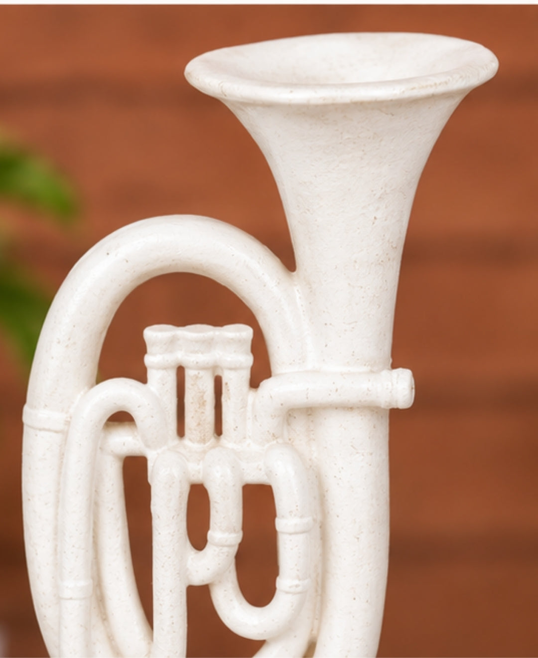 Modern Musical Horn Sculpture Resin Artifact