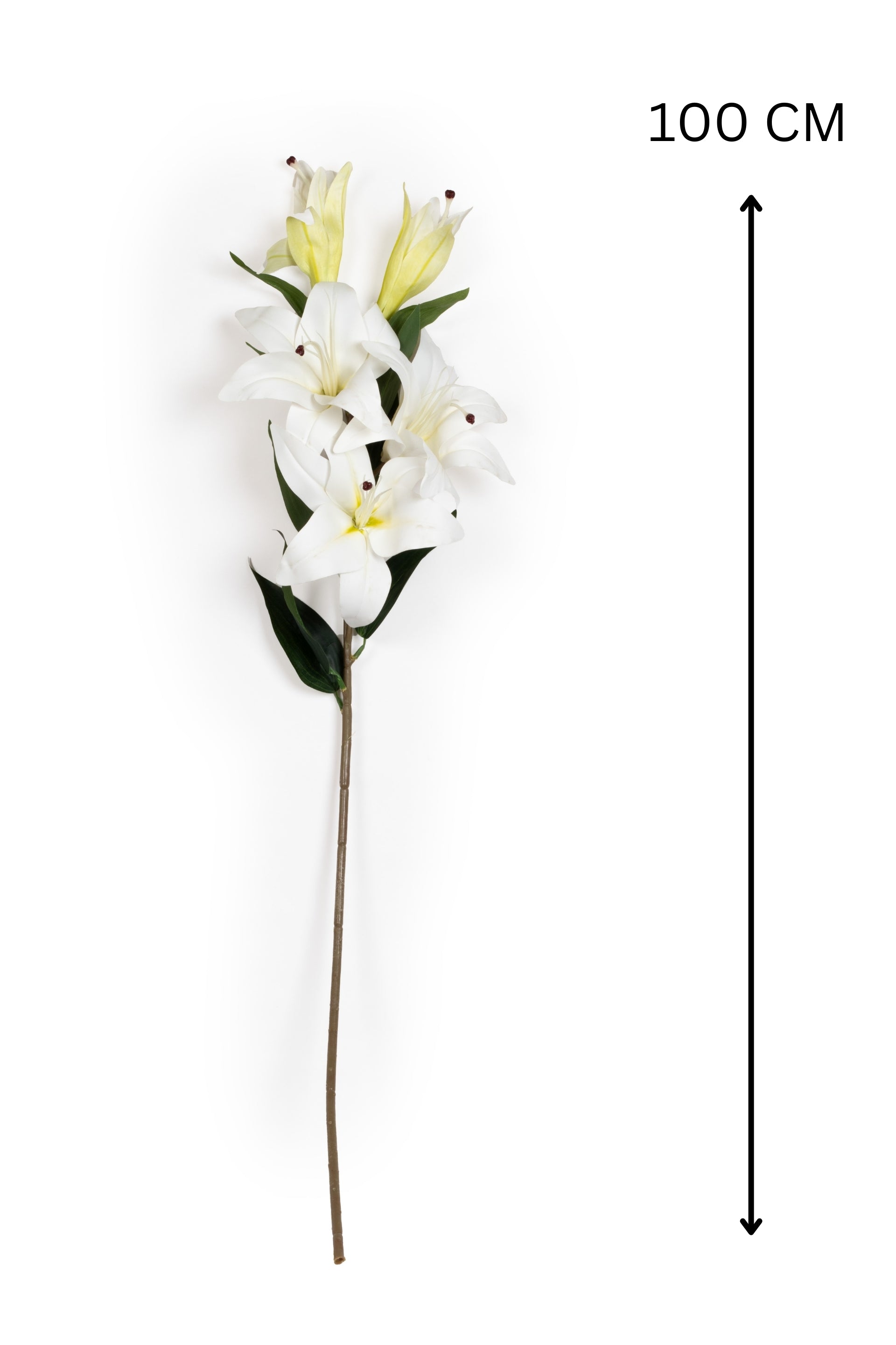 Art Street Artificial Oriental Lily Flower Sticks-Dotted White