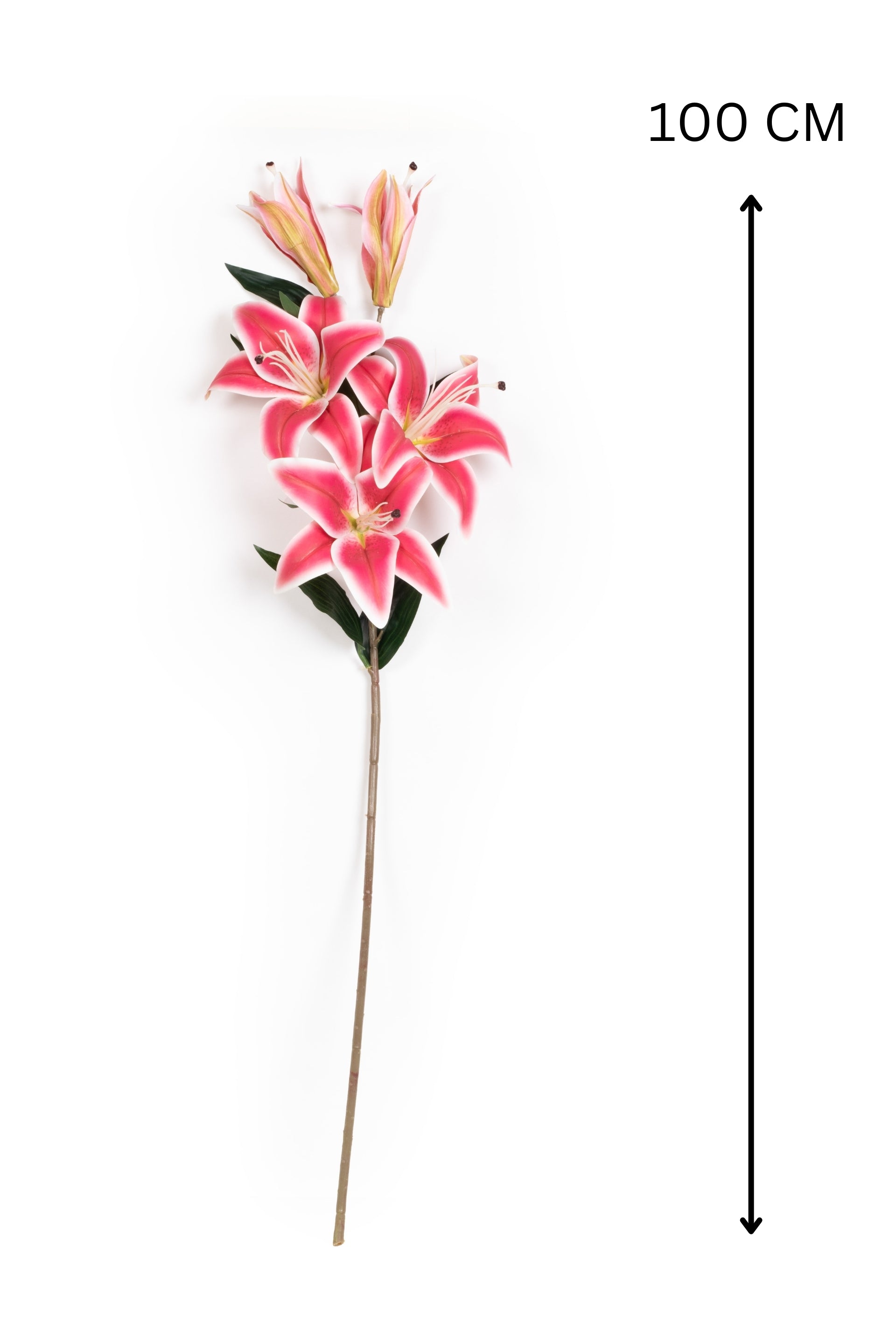 Art Street Artificial Oriental Lily Flower Sticks-Dotted White