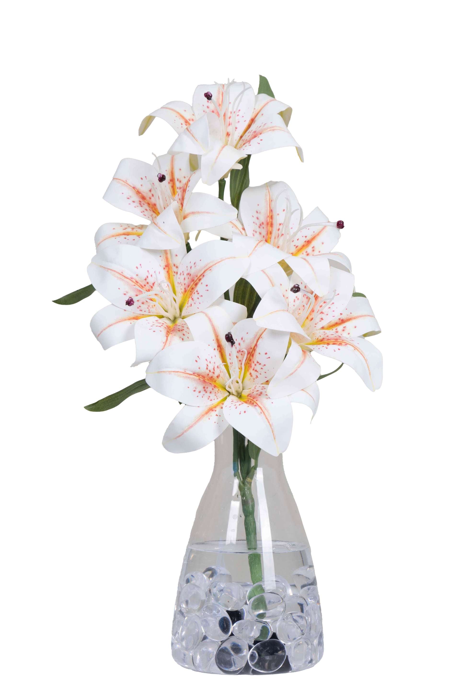 Artificial Lily Flowers for your home or office decor-White