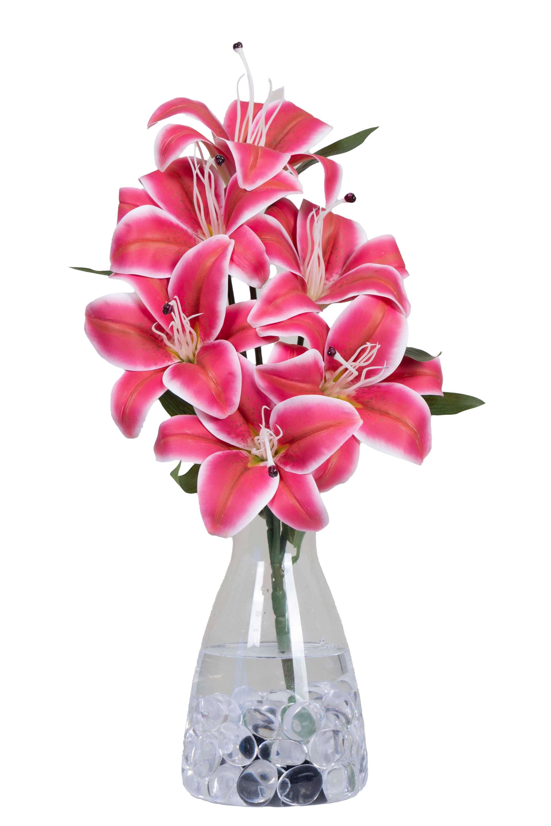 Artificial Lily Flowers for your home or office decor-White