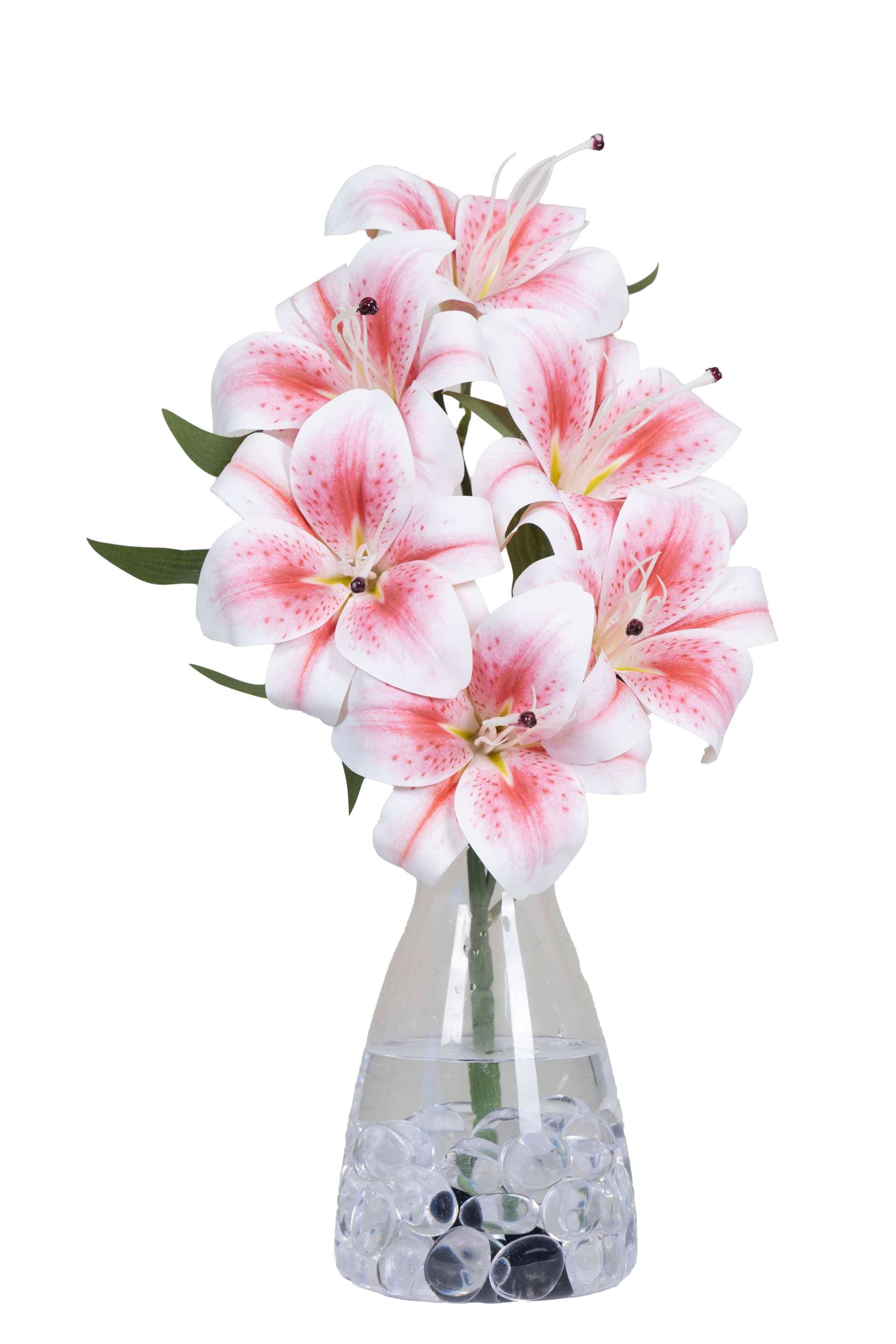 Artificial Lily Flowers for your home or office decor-White