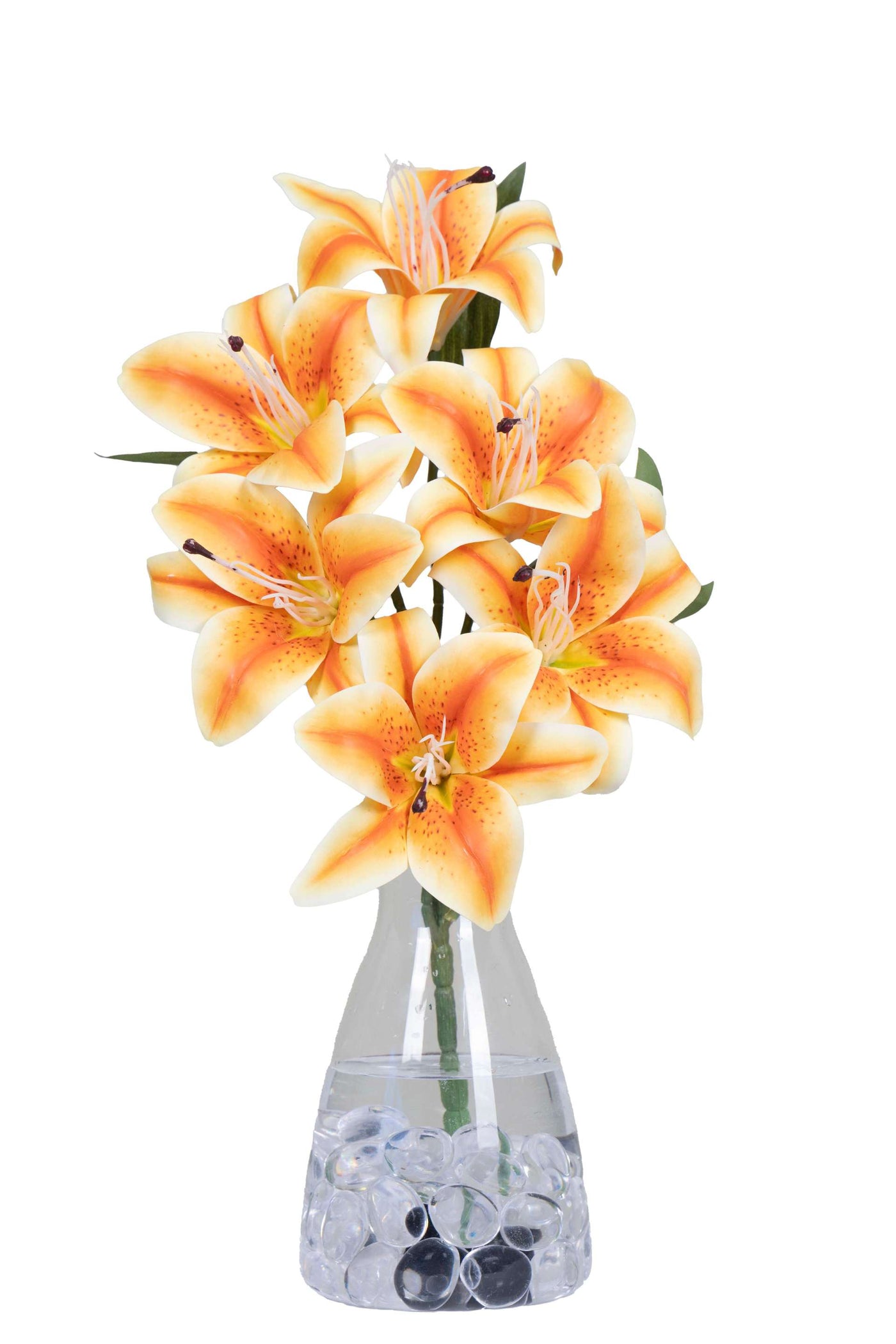 Artificial Lily Flowers for your home or office decor-Orange