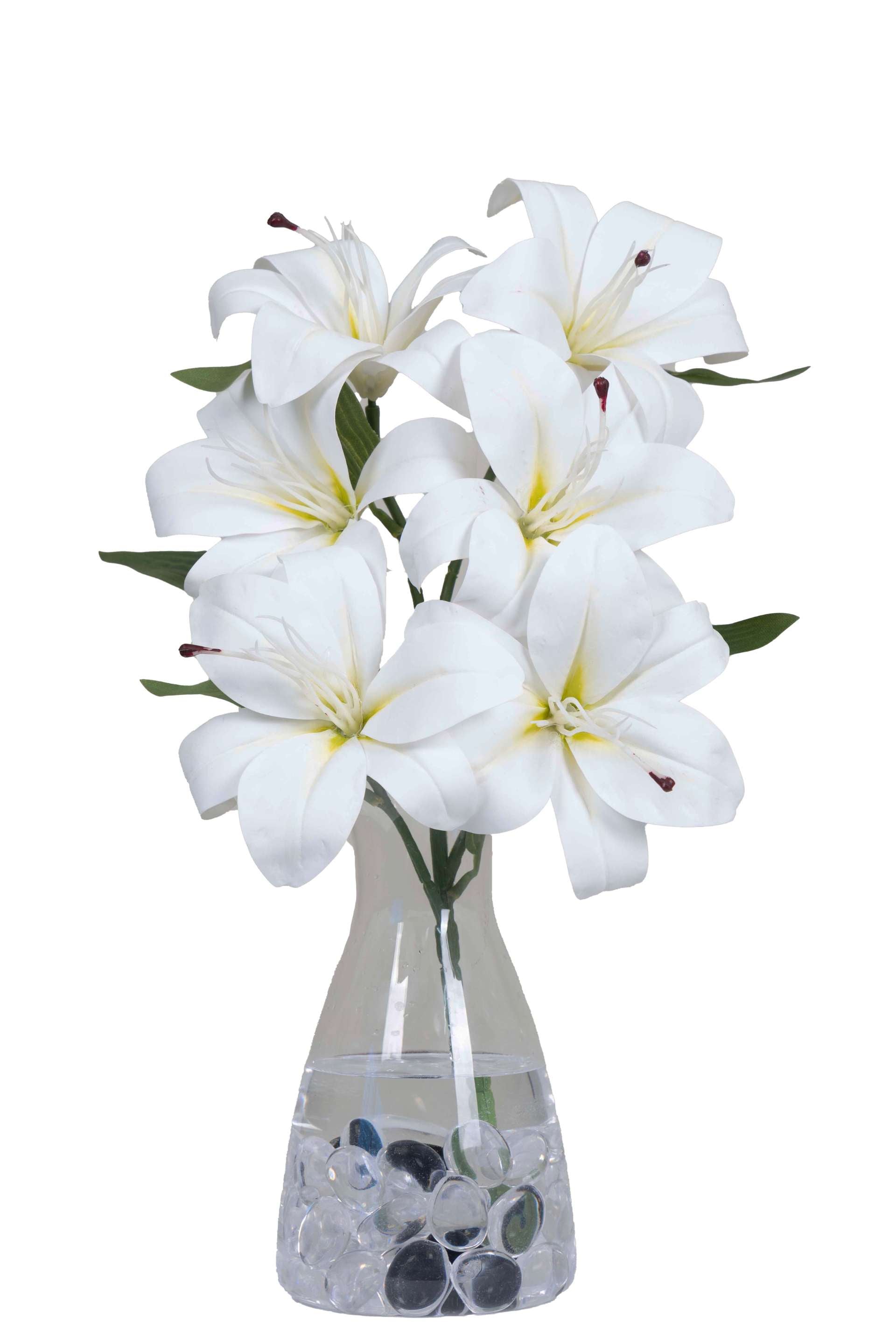 Artificial Lily Flowers for your home or office decor-White