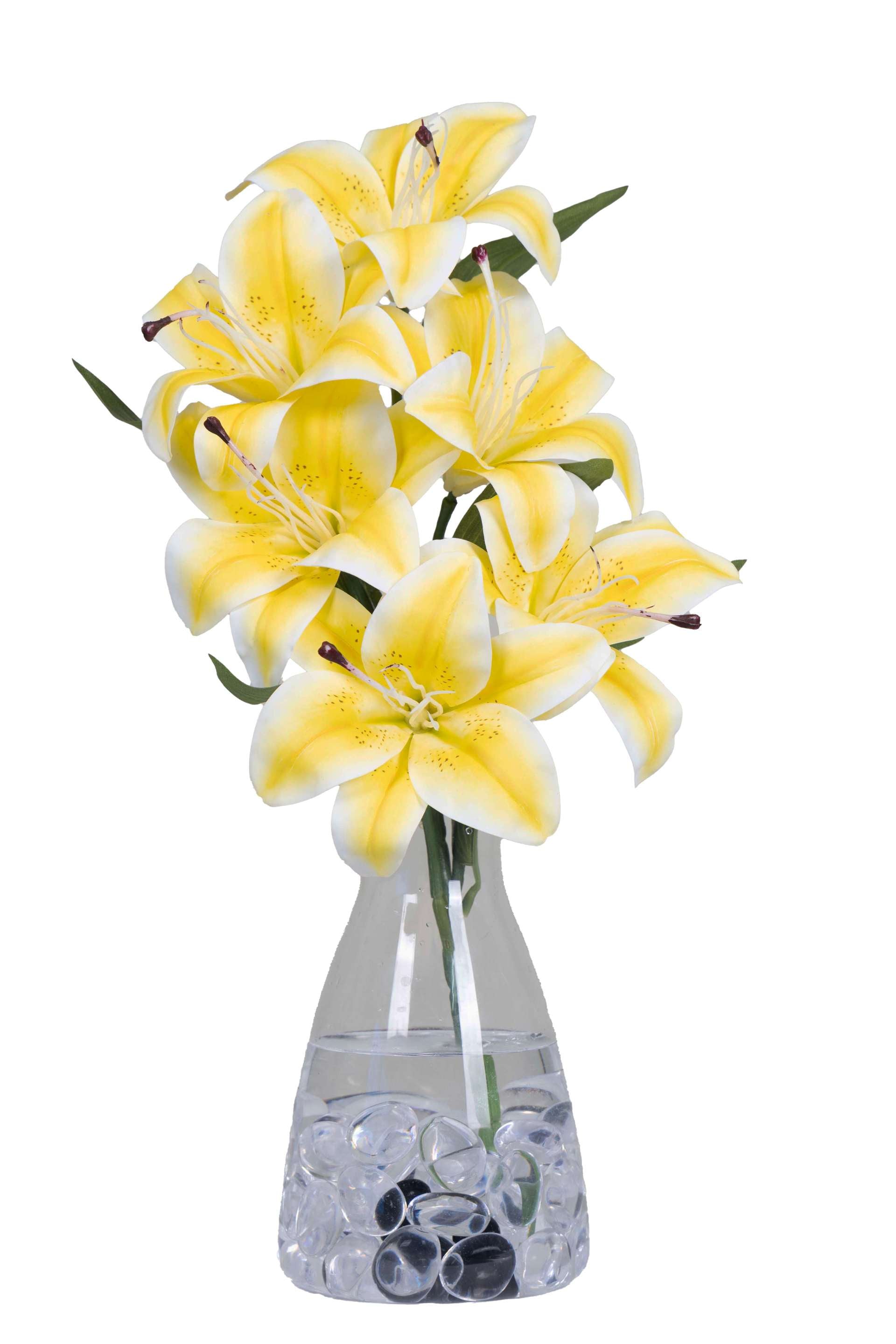 Artificial Lily Flowers for your home or office decor-White