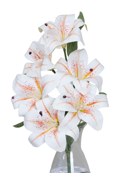 Artificial Lily Flowers for your home or office decor-Orange