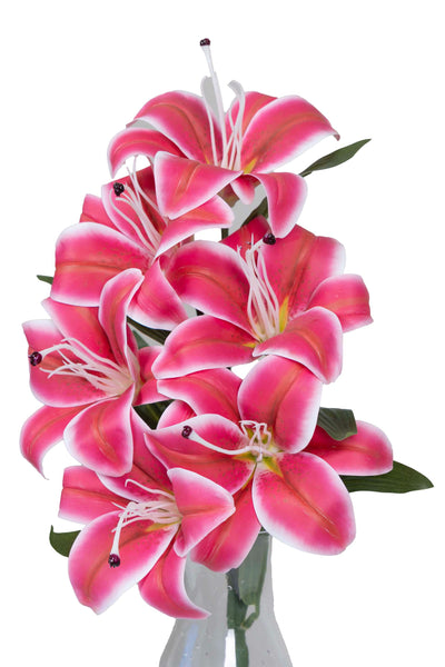 Artificial Lily Flowers for your home or office decor-Orange