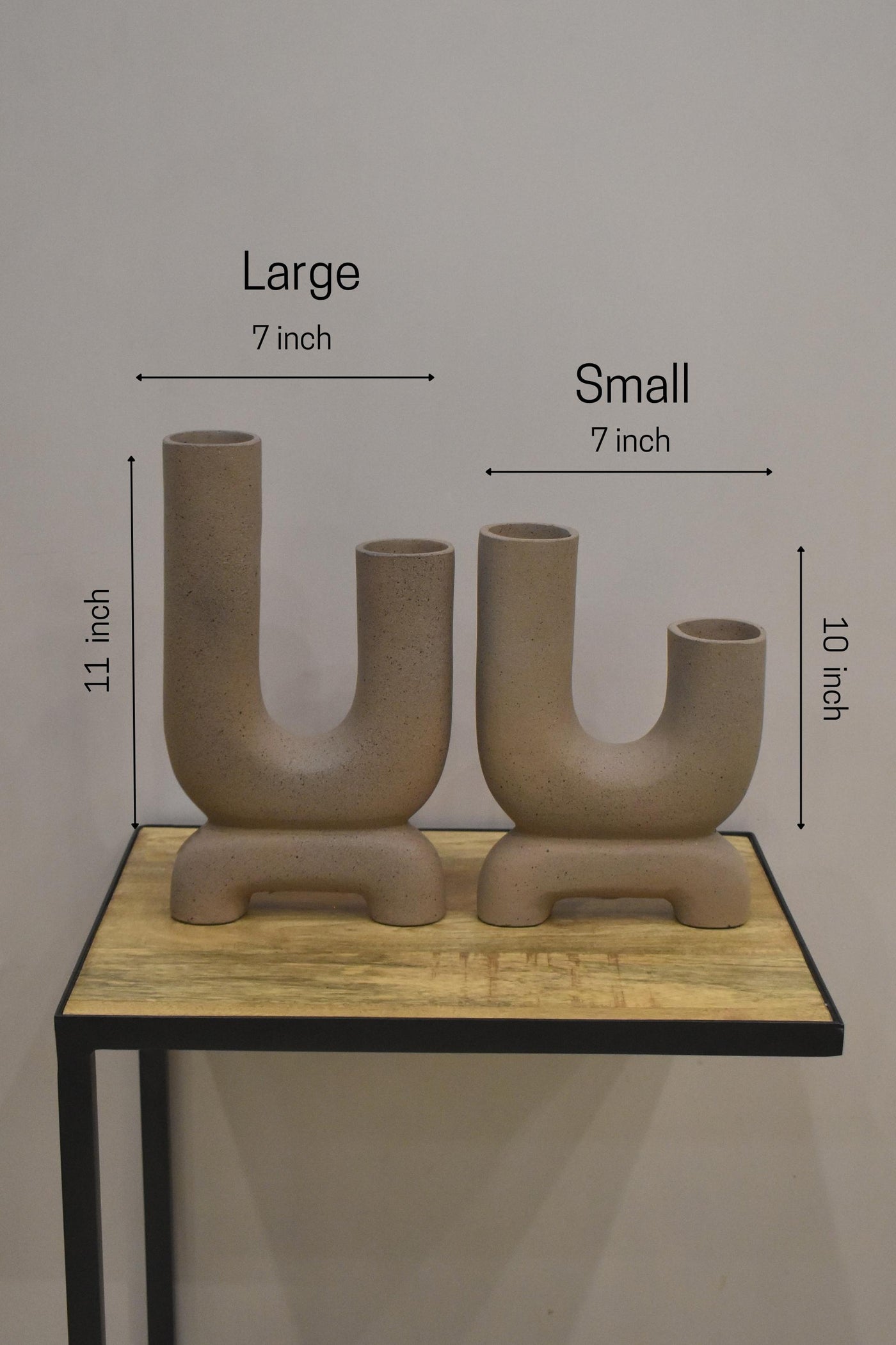 U Shaped Ceramic Flower vase for your Home or Office Decor-Large