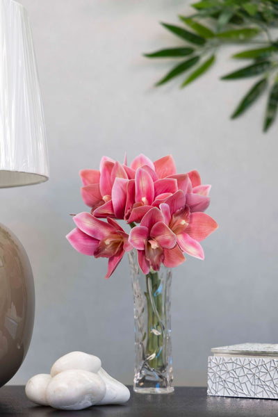 Artificial Orchid Flower Bunch-Pink