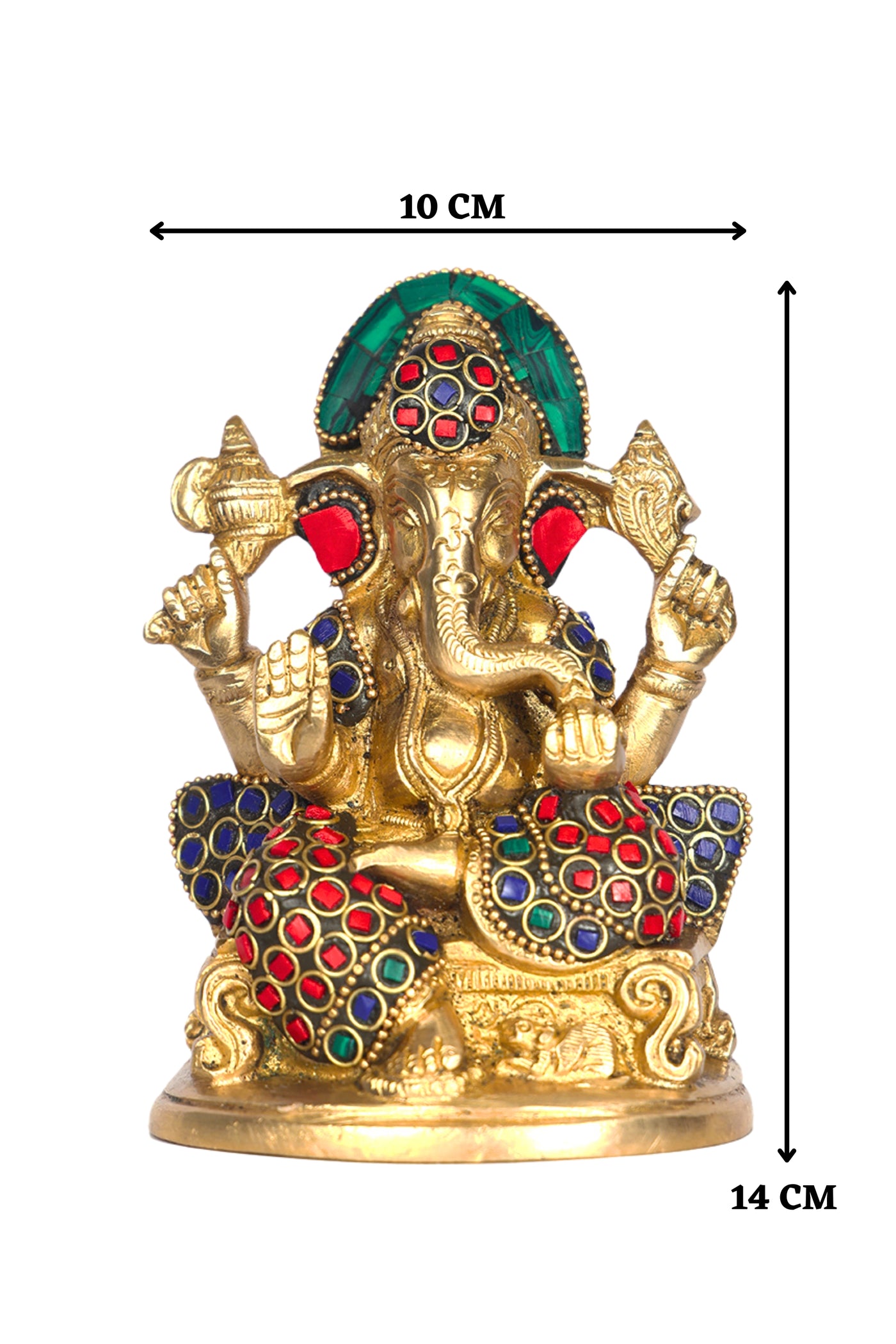 PolliNation Divine Elegance Brass Ganesha Figurine