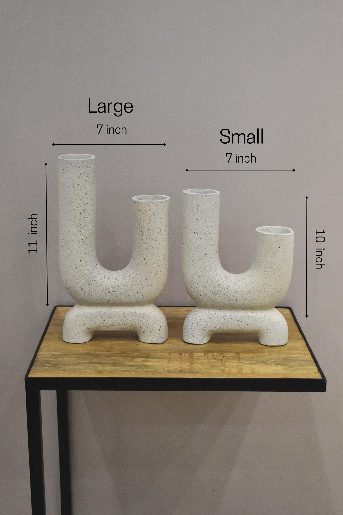 U Shaped Ceramic Flower vase for your Home or Office Decor-Large