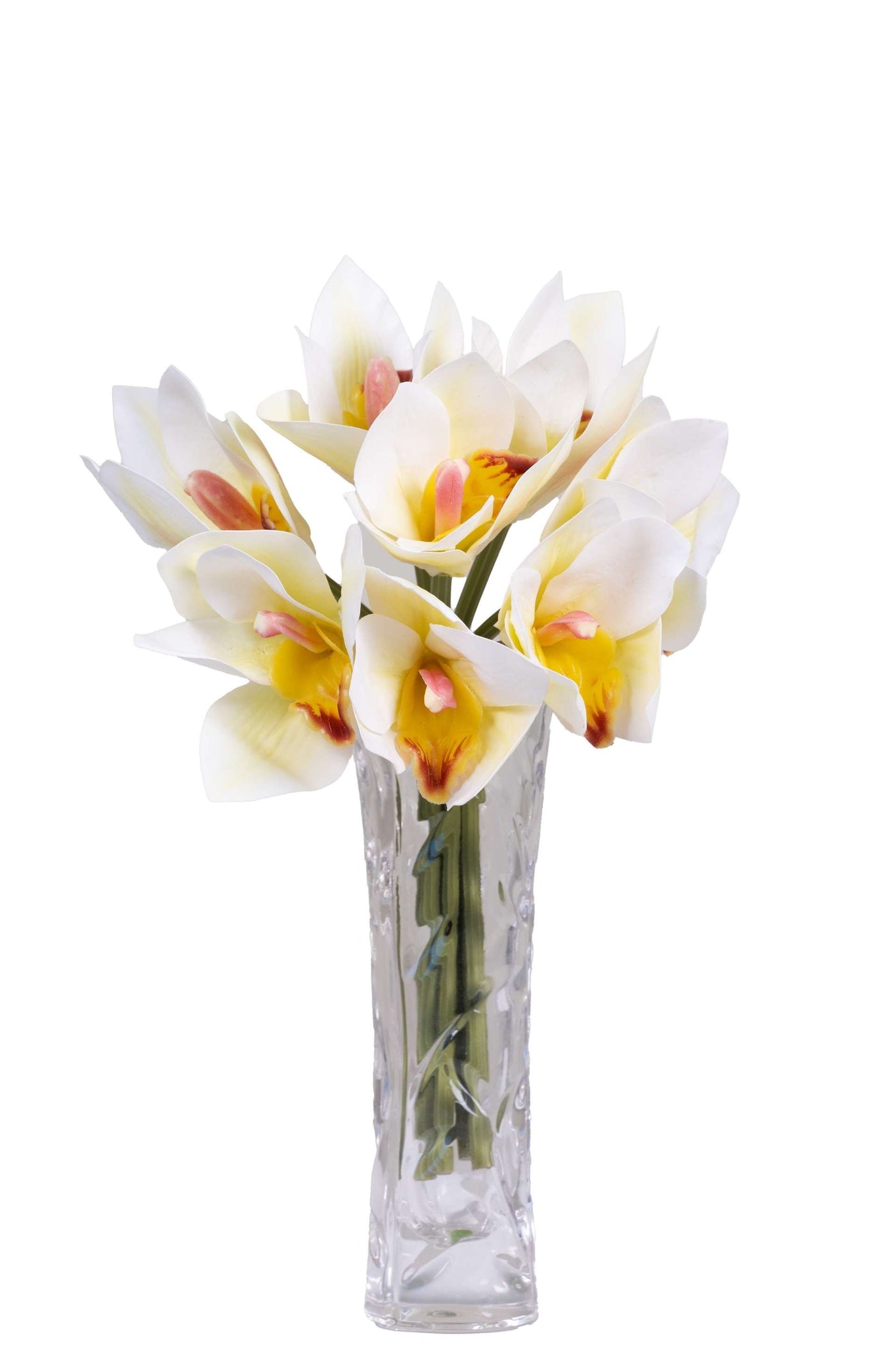 Artificial Orchid Flower Bunch-Brown