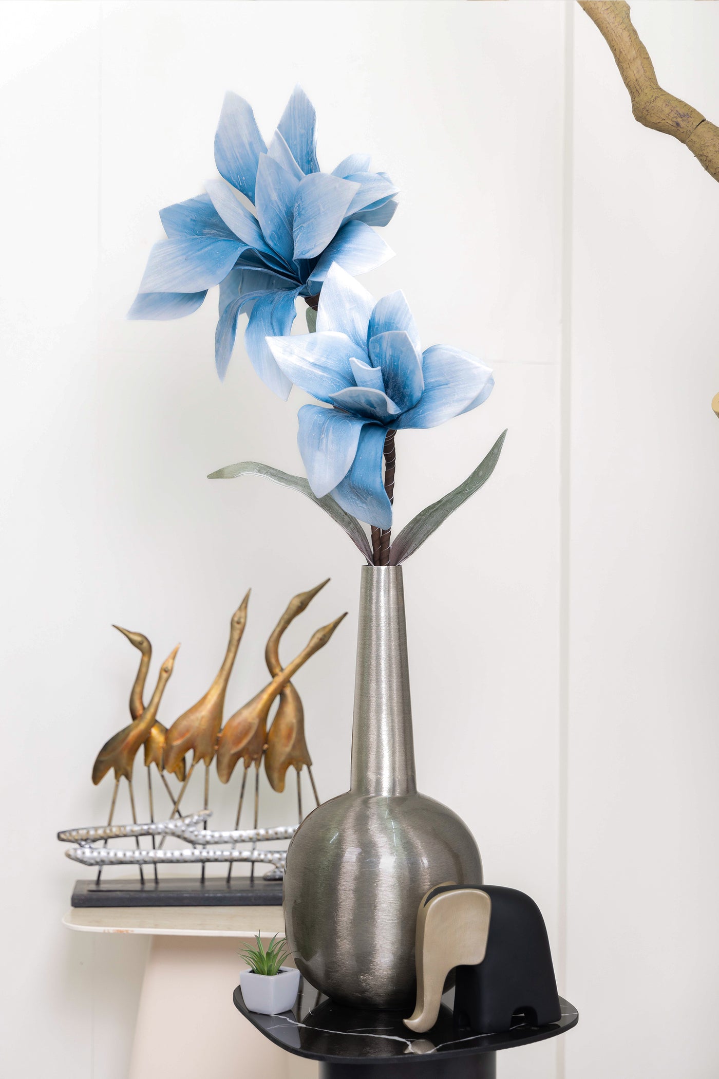 Magnolia foam flower for your Home or Office Décor-Blue