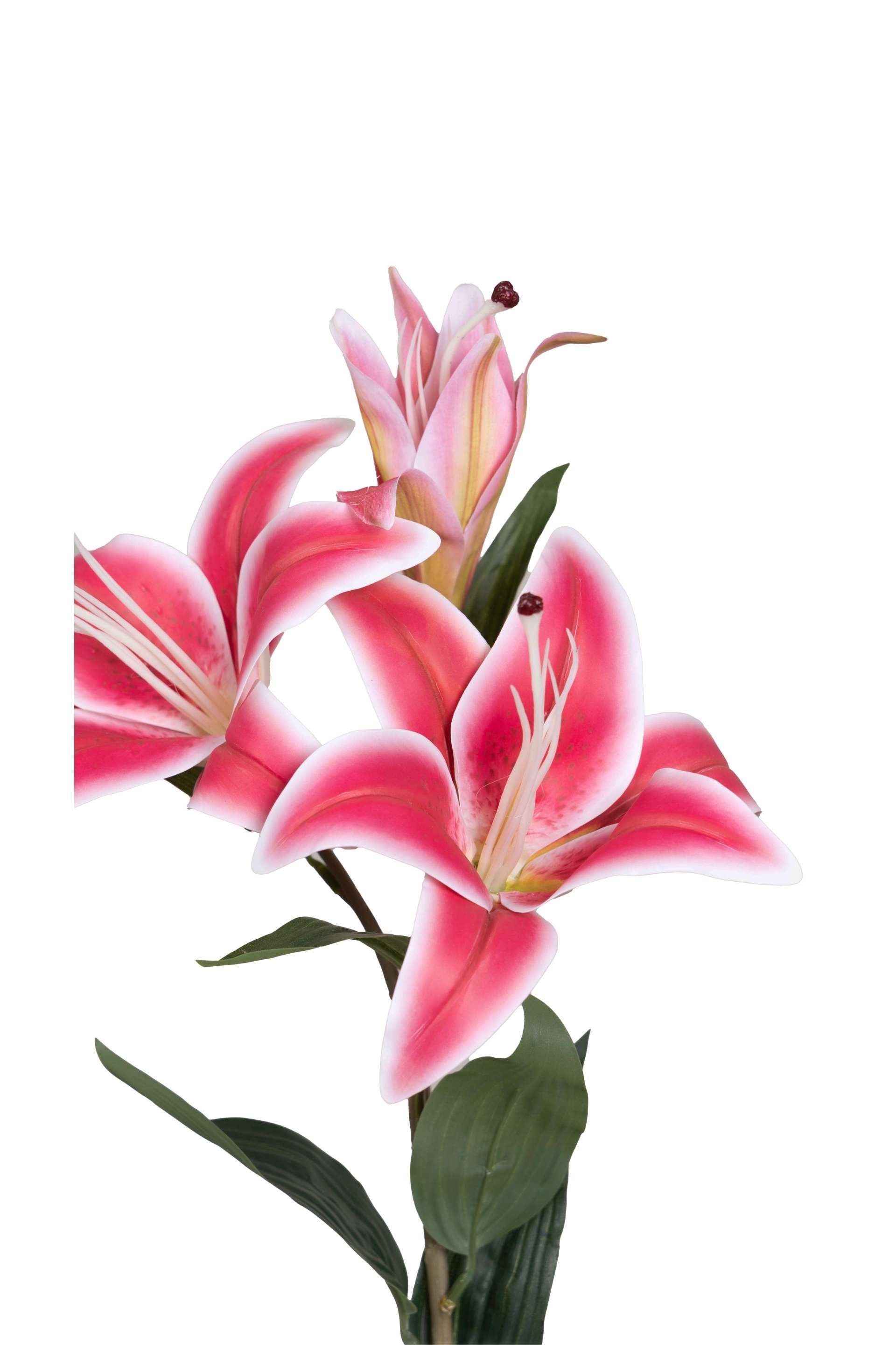 Artificial Lily Flower Stick-White