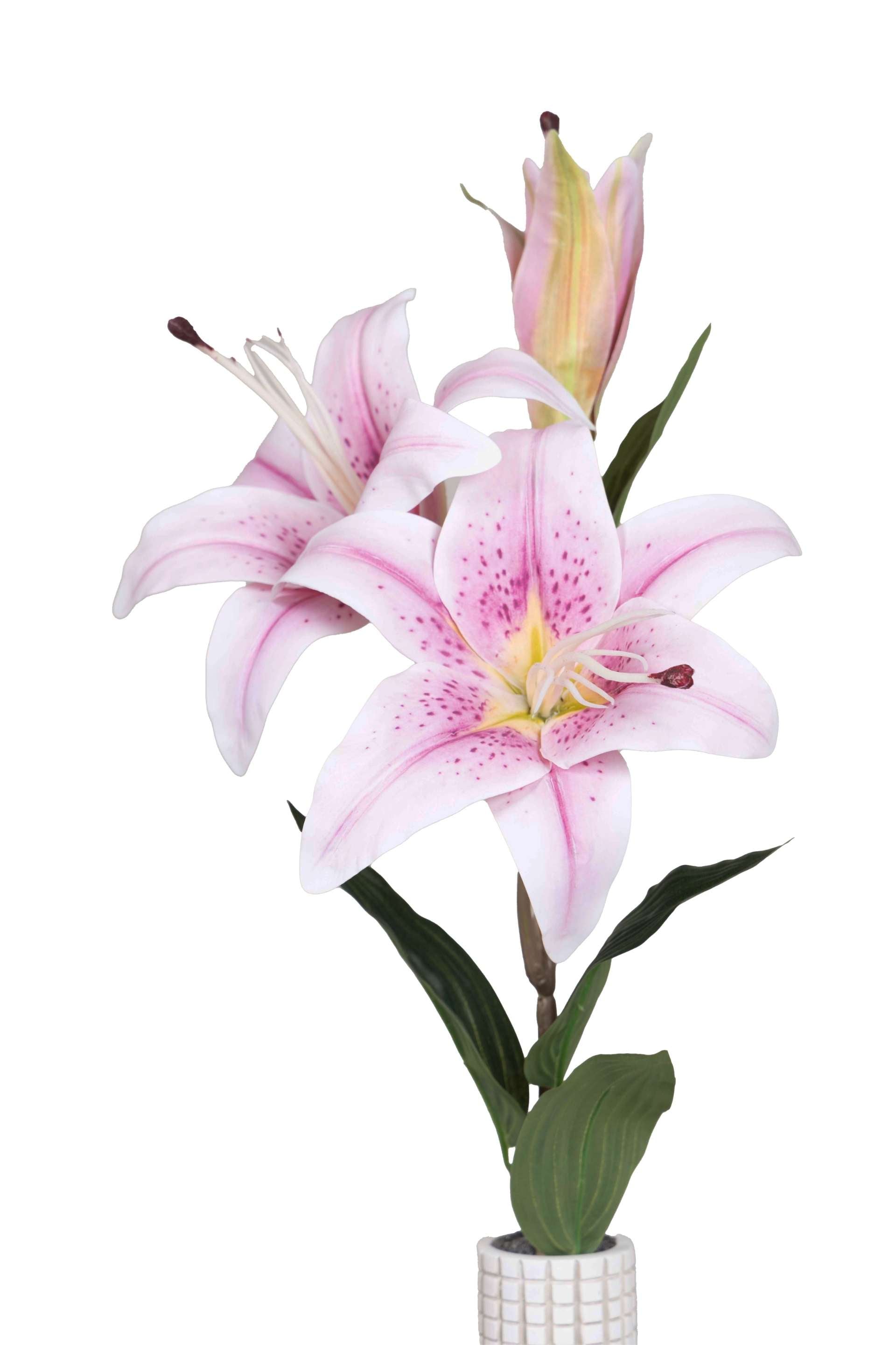 Artificial Lily Flower Stick-White