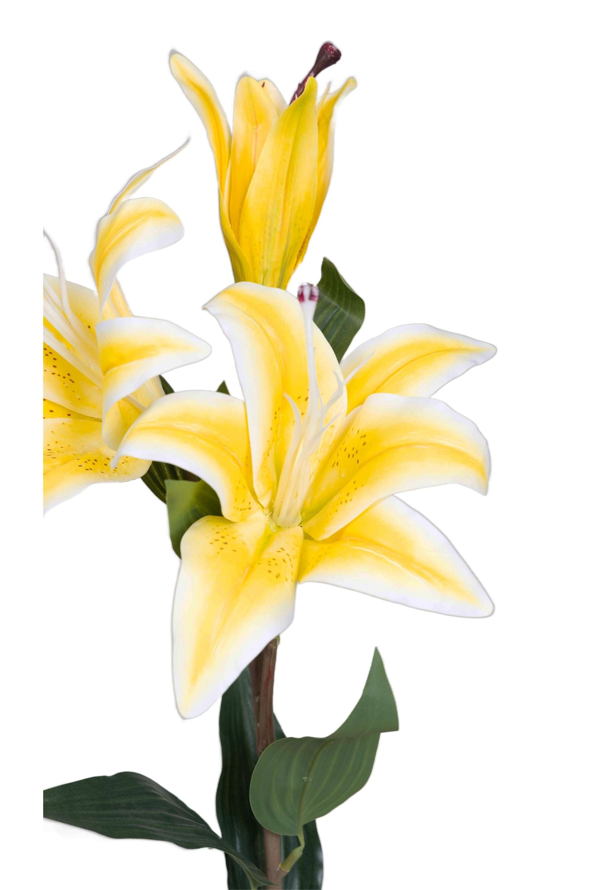 Artificial Lily Flower Stick-White