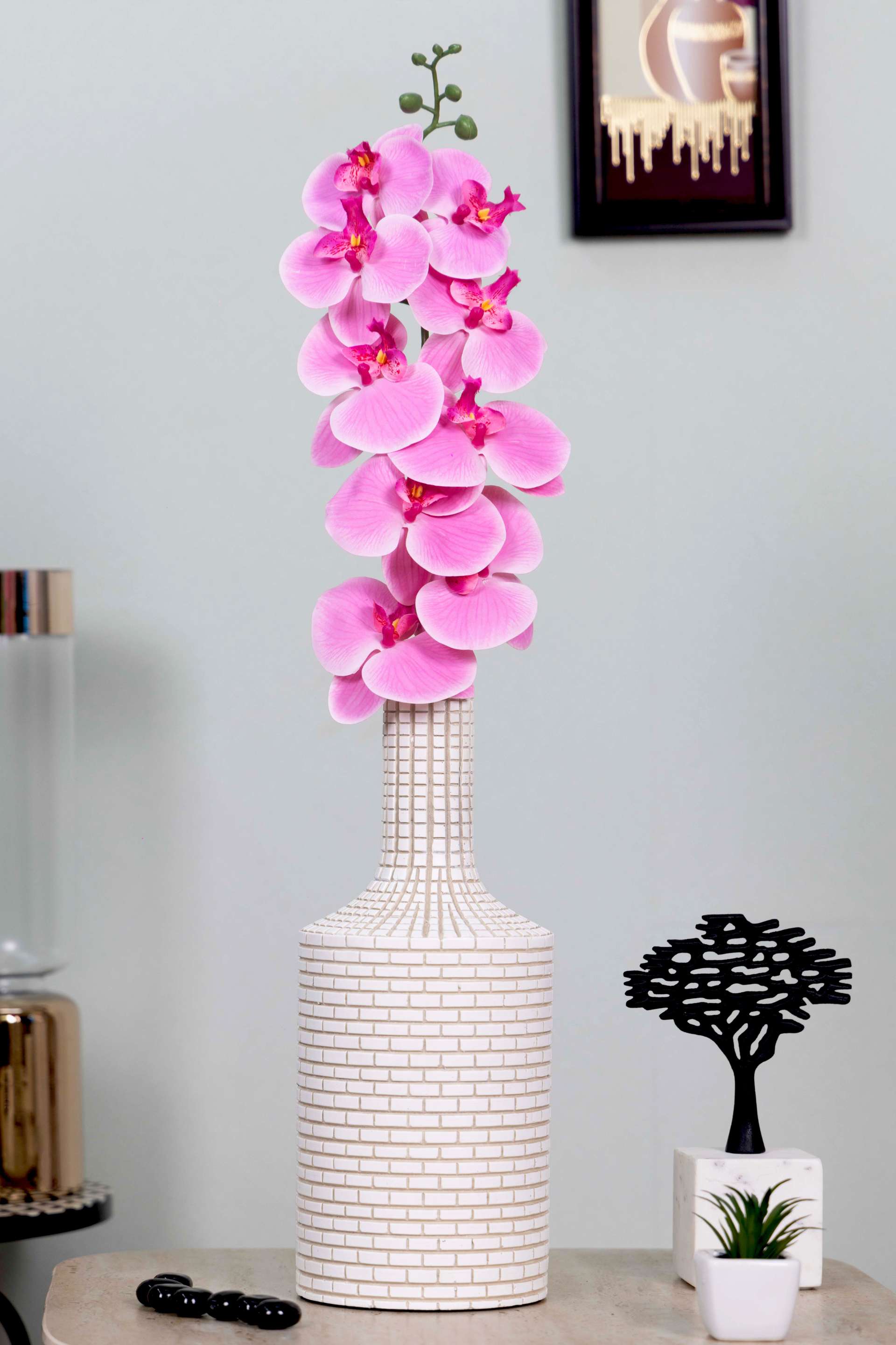 Artificial Orchid Stick-Orange