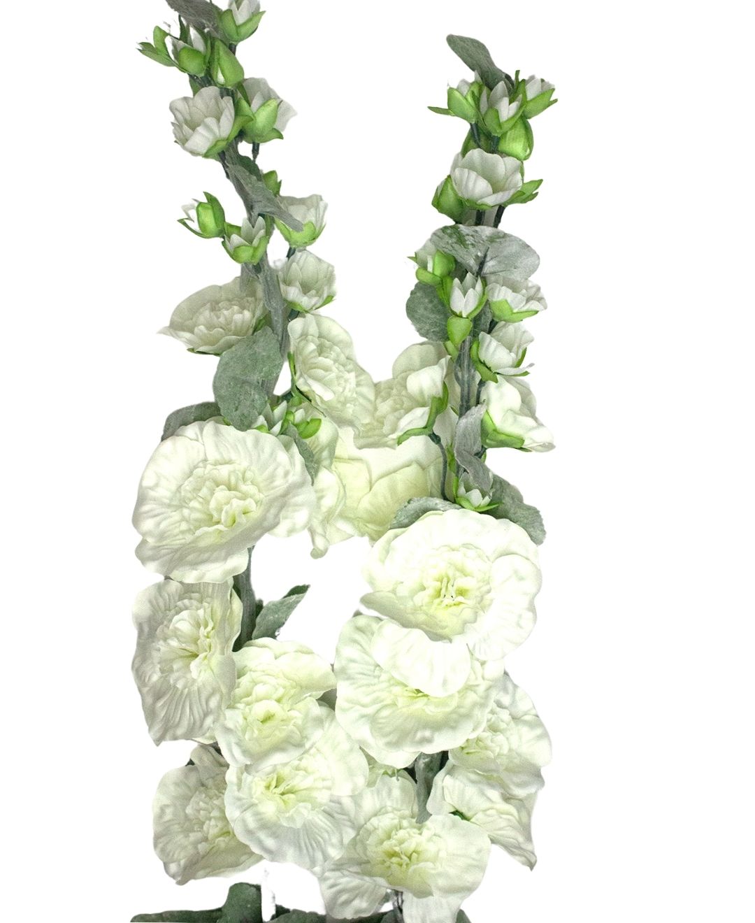 Ethereal Hollyhock Artificial Flower Sticks - Pack Of 2