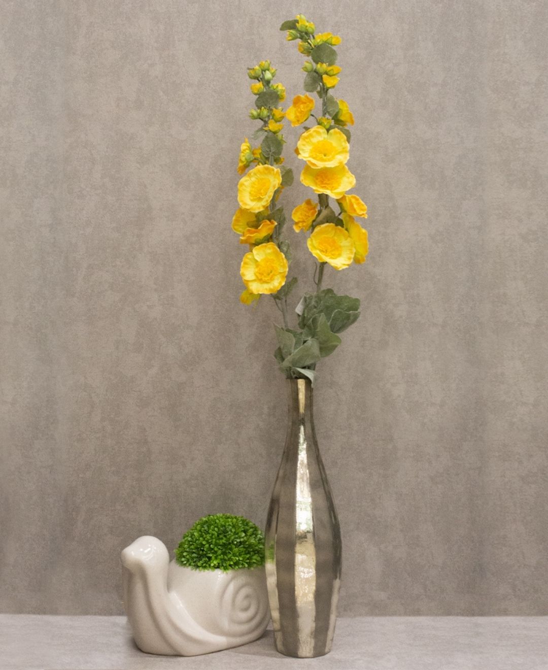 Ethereal Hollyhock Artificial Flower Sticks - Pack Of 2