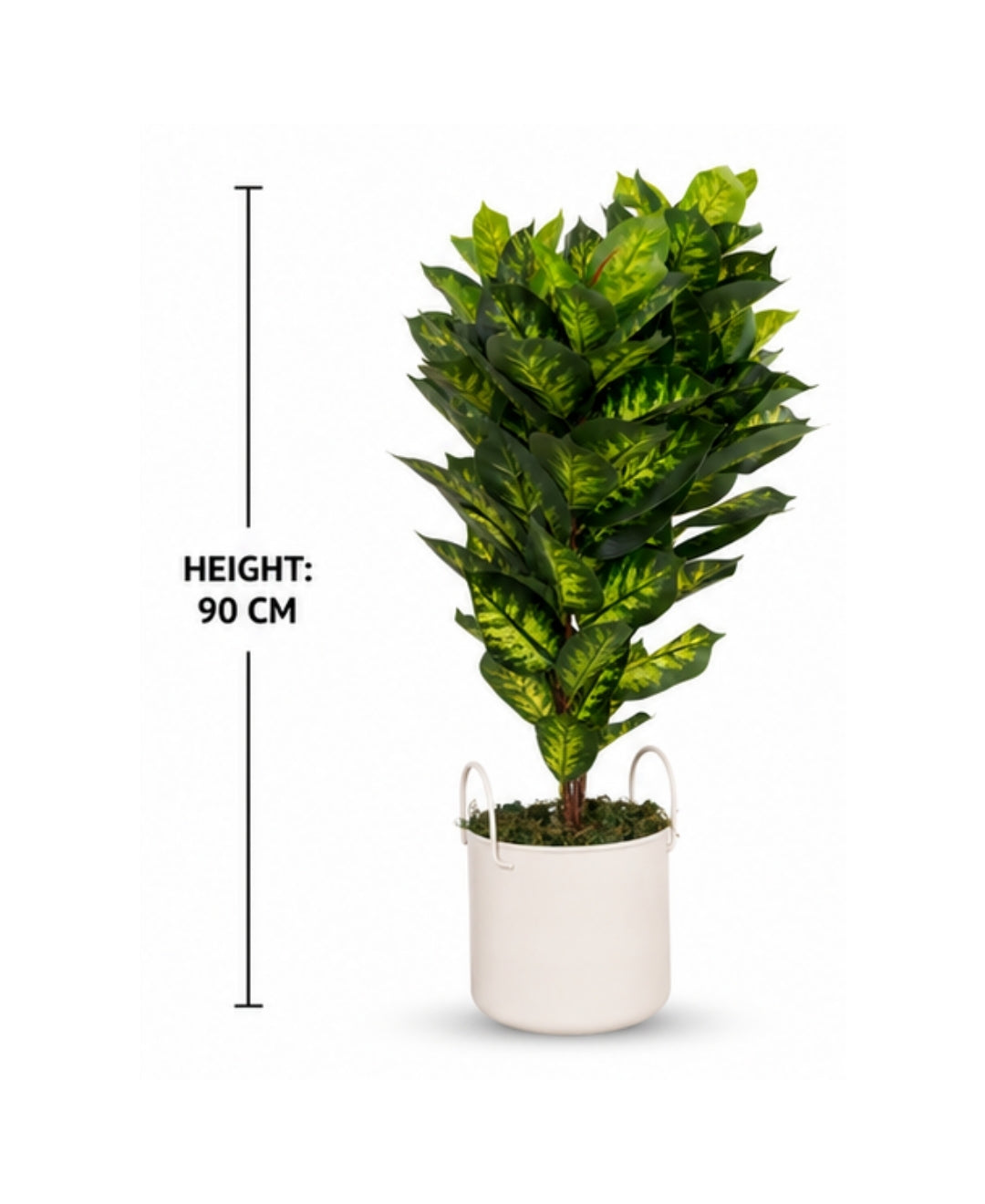 Premium Artificial Dieffenbachia Yellow Green Plant Without Pot