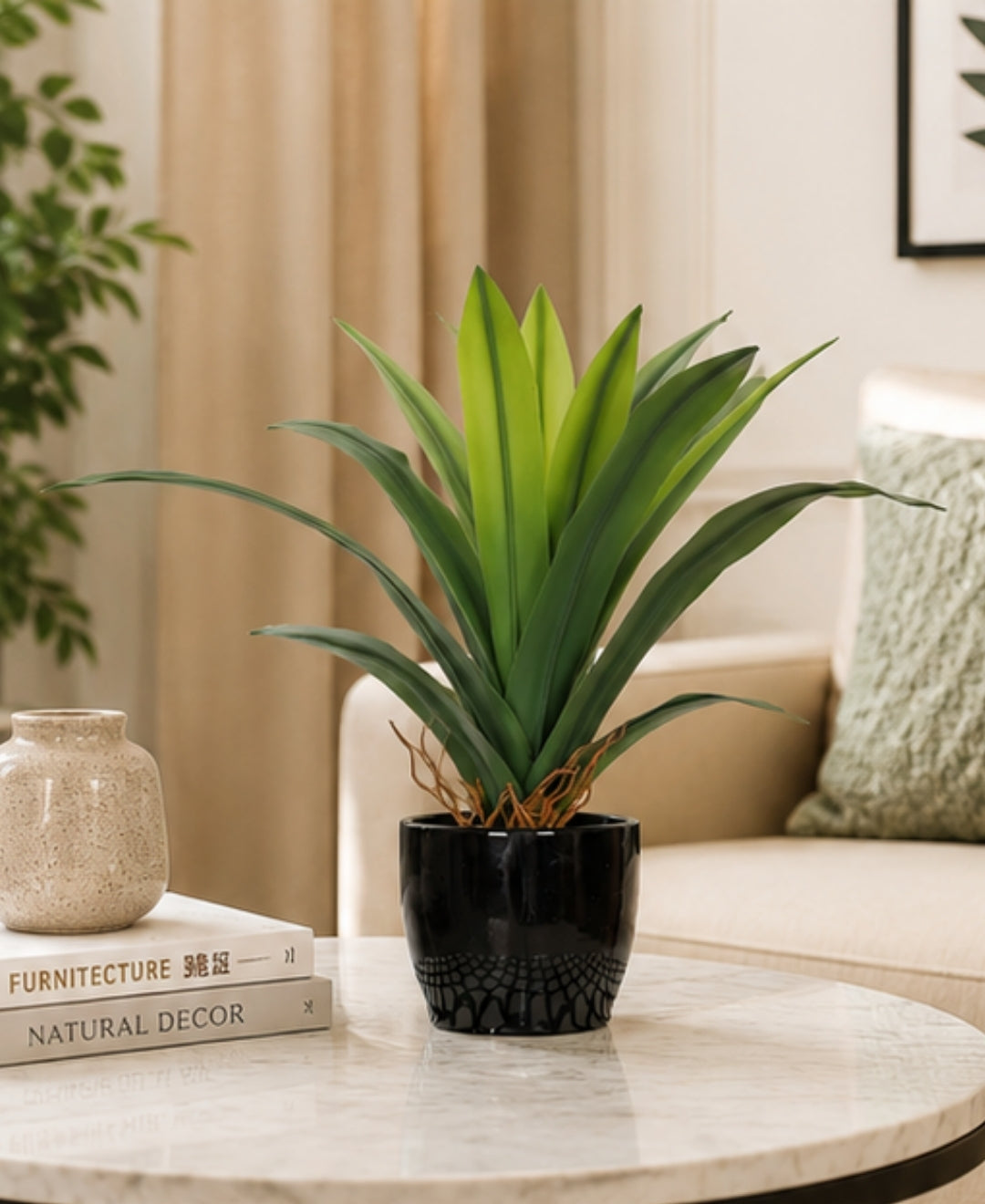 Premium Artificial Green Agave Succulent Plant Without Pot- 2 FT