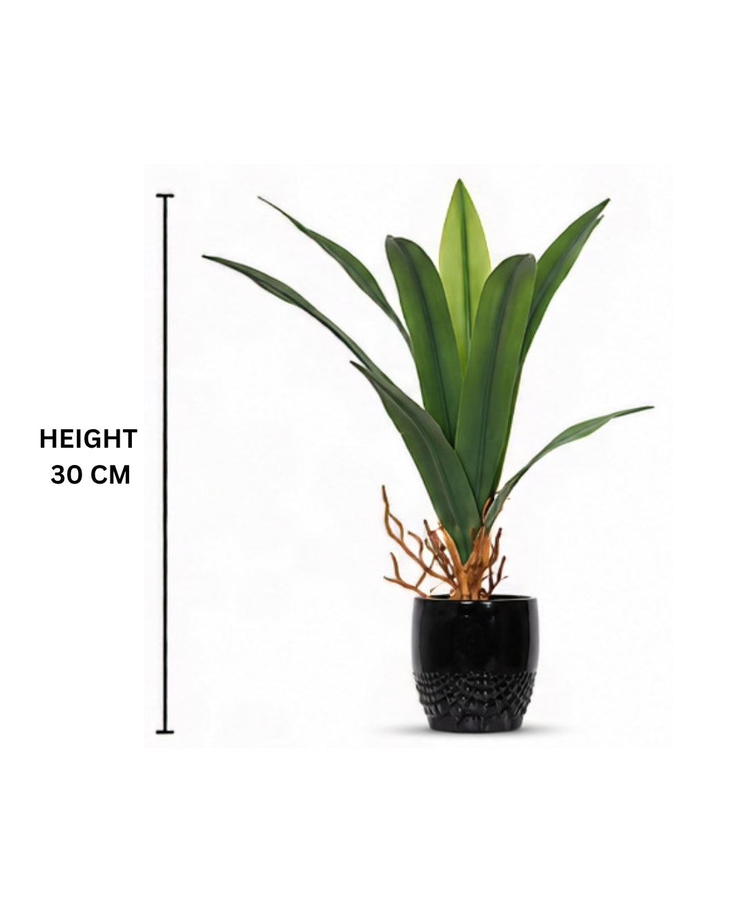 Premium Real Touch Artificial Agave Succulent Plant Without Pot - 1ft