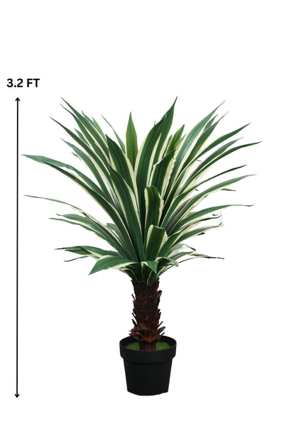 Artificial Yucca Palm Plant with Pot - 3.2 Ft.