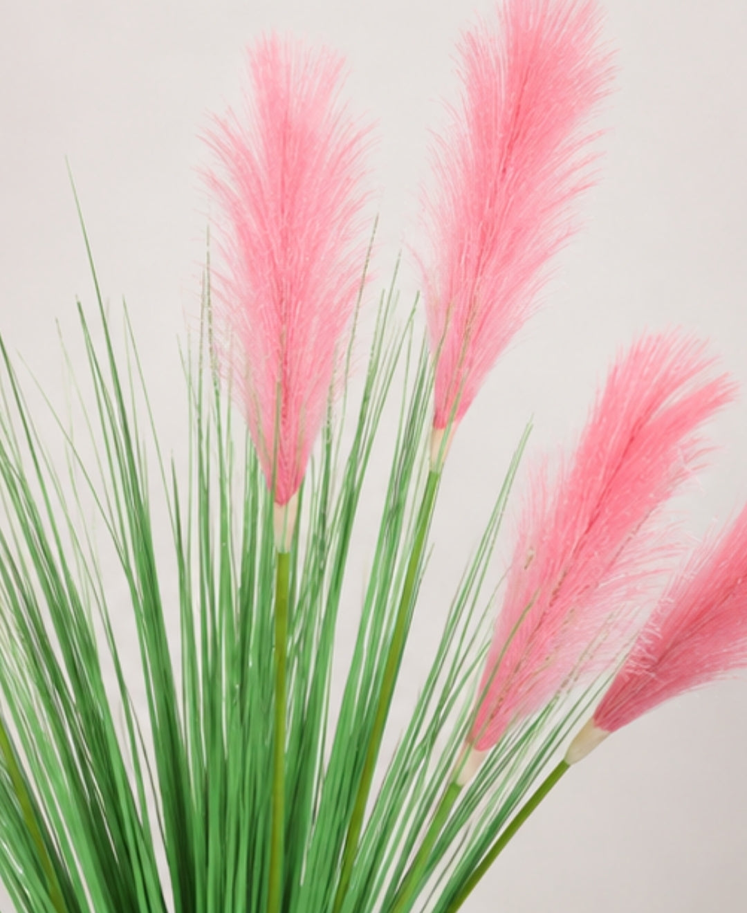Decorative Pink Faux Pampas Grass Bouquet Without Pot