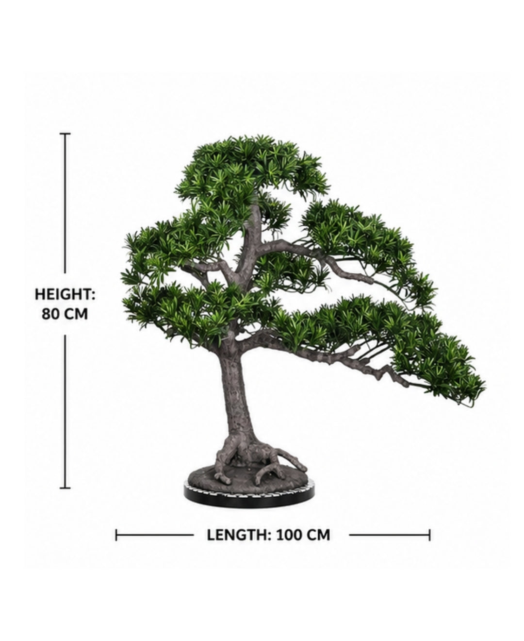 Zen Harmony Artificial Bonsai Tree- 2.5 FT Without Pot