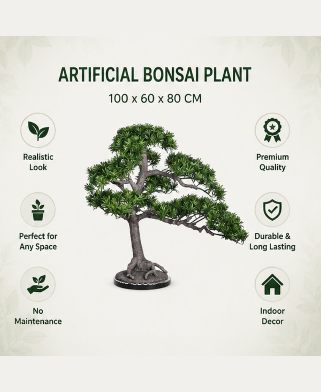 Zen Harmony Artificial Bonsai Tree- 2.5 FT Without Pot