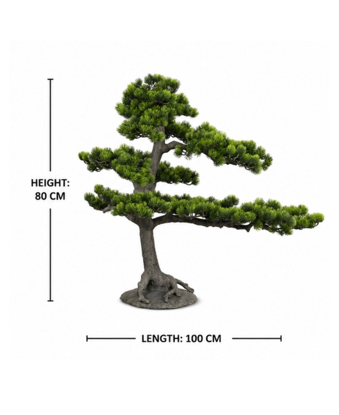 Japanese-Inspired Faux Bonsai Tree- 2.5FT Without Pot