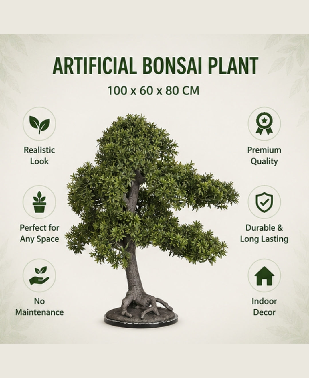 Luxury Artificial Japanese Bonsai Tree- 2.5 FT Without Pot