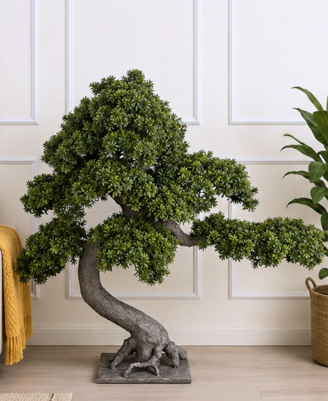 Premium Artificial Bonsai Tree with Natural Sculpted Trunk- 4FT Without Pot