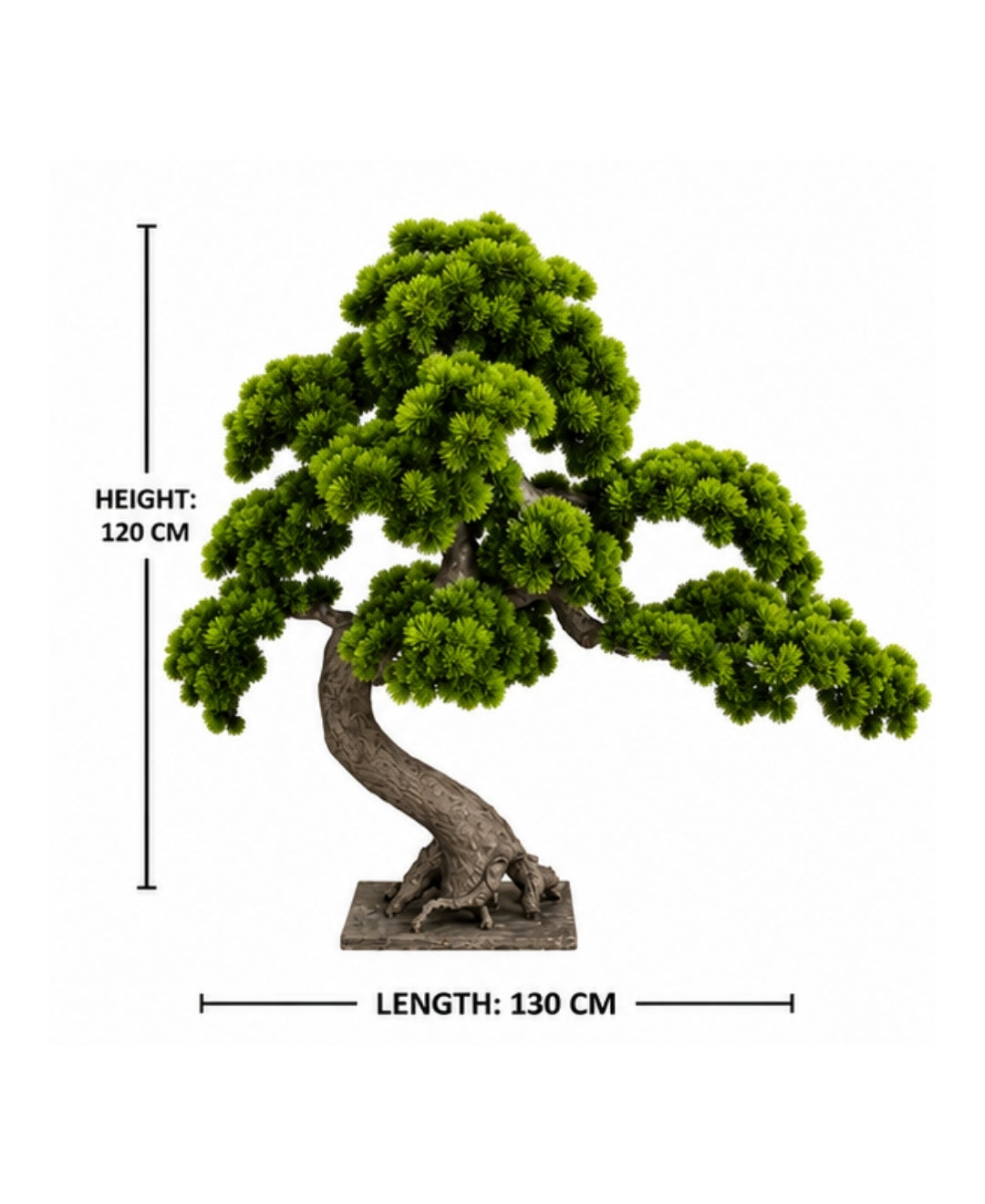 Grand Artificial Japanese Bonsai Tree with Natural Sculpted Trunk-4FT Without Pot
