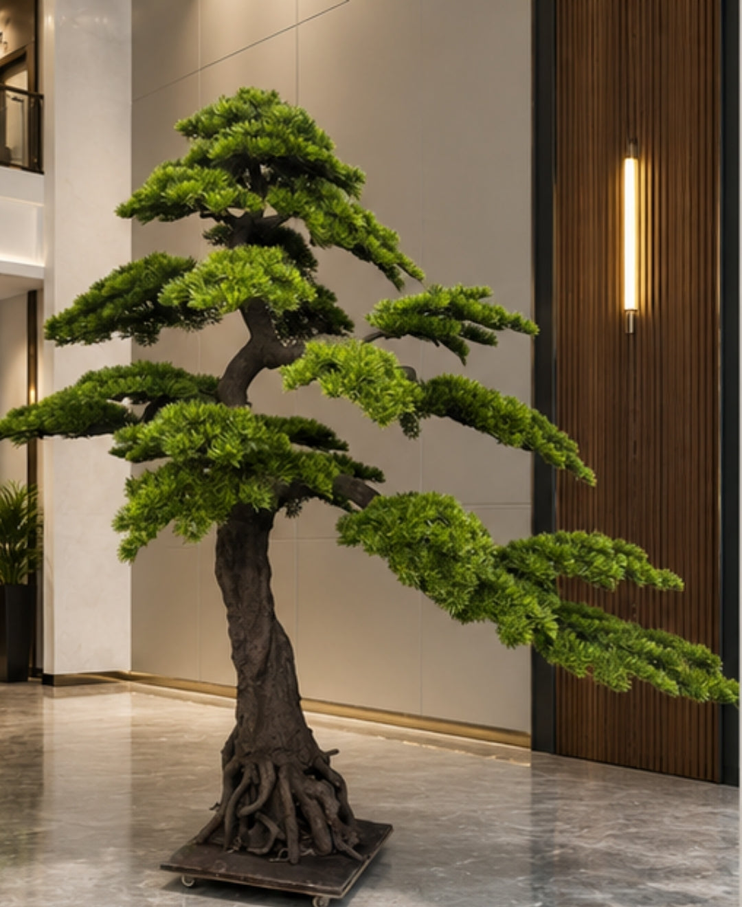 Luxury Artificial Grand Bonsai Tree with Sculpted Root Trunk Without Pot