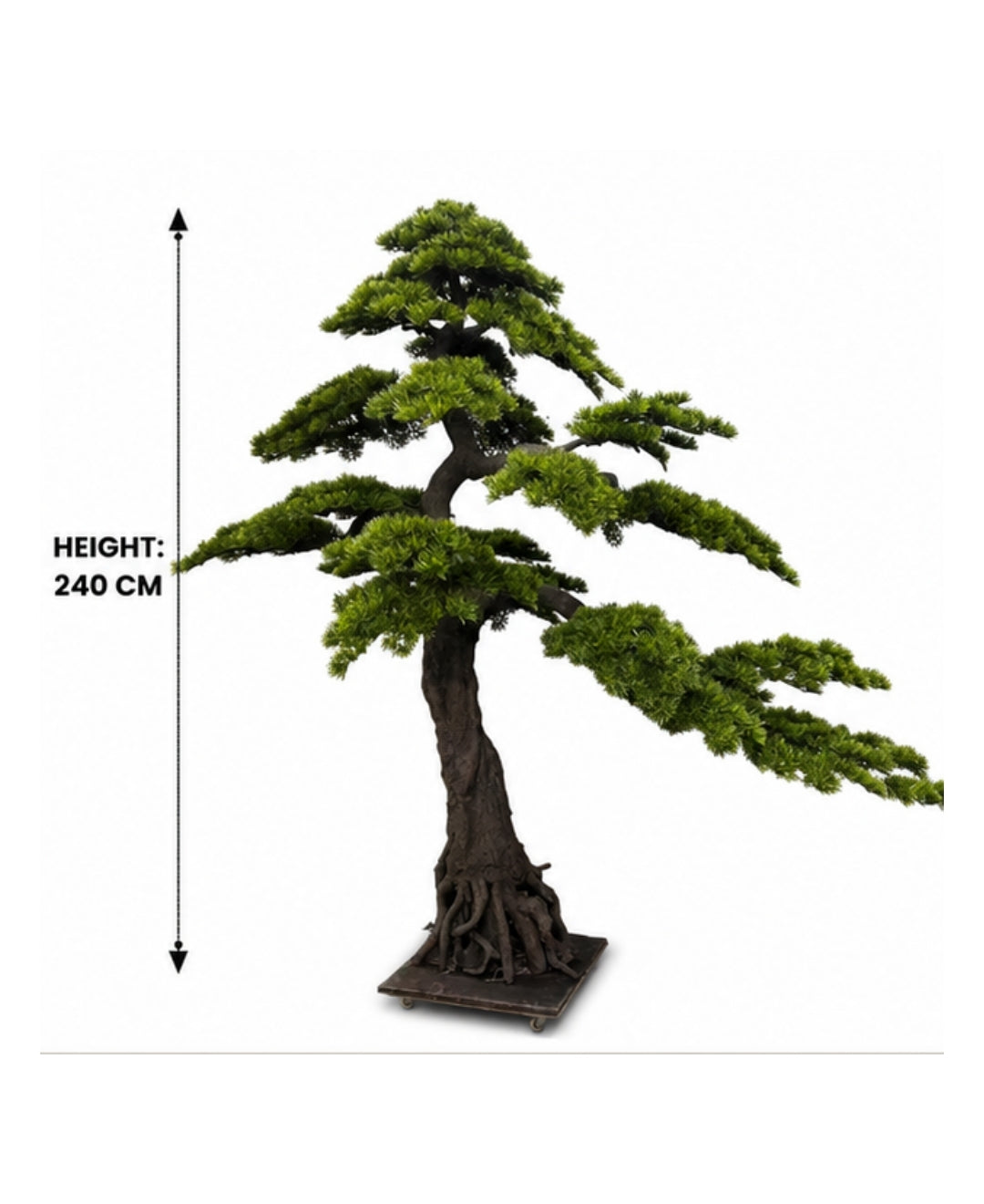 Luxury Artificial Grand Bonsai Tree with Sculpted Root Trunk Without Pot