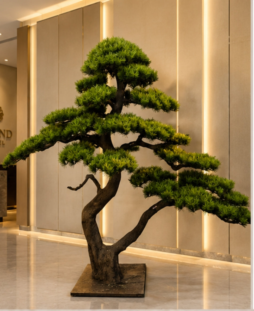 Luxury Artificial Twin‑Trunk Bonsai Tree Without Pot