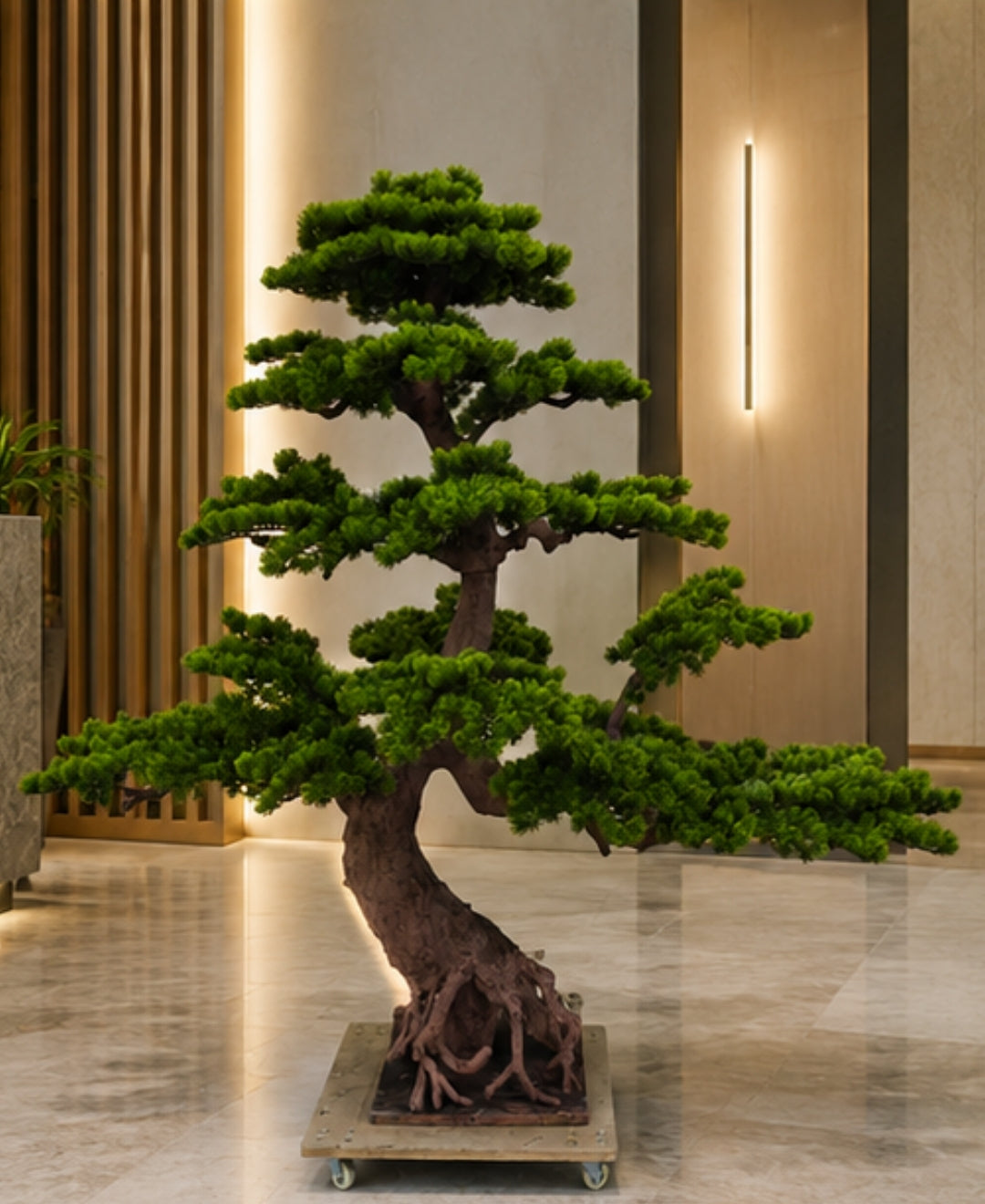 Premium Artificial Japanese Bonsai Tree with Exposed Root Base Without Pot