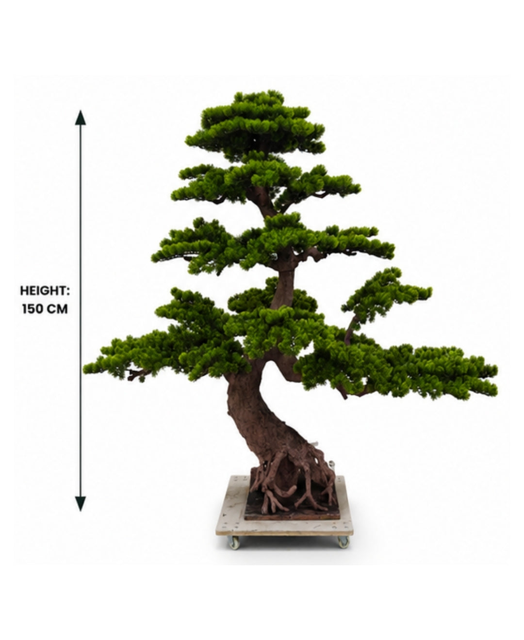 Premium Artificial Japanese Bonsai Tree with Exposed Root Base Without Pot